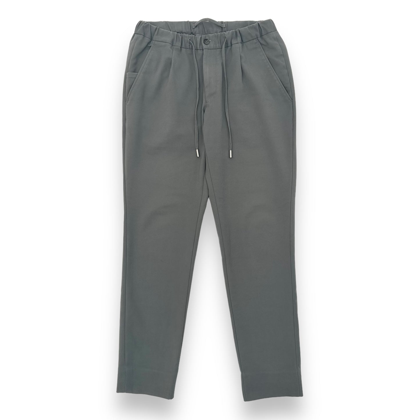 THOM SWEENEY COTTON-BLEND DRAWSTRING TROUSERS GREY L