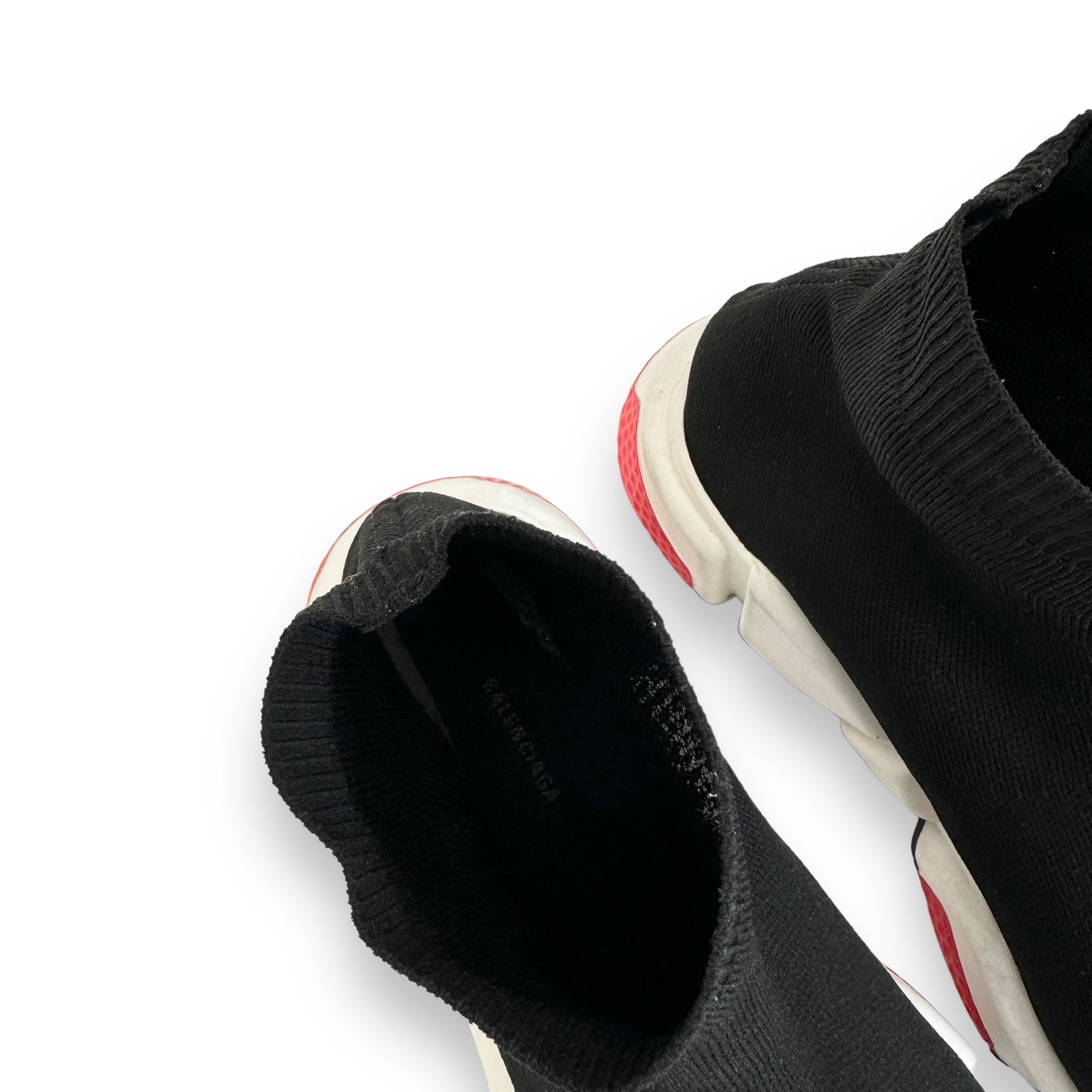 BALENCIAGA SPEED SNEAKER BLACK / WHITE / RED UK8