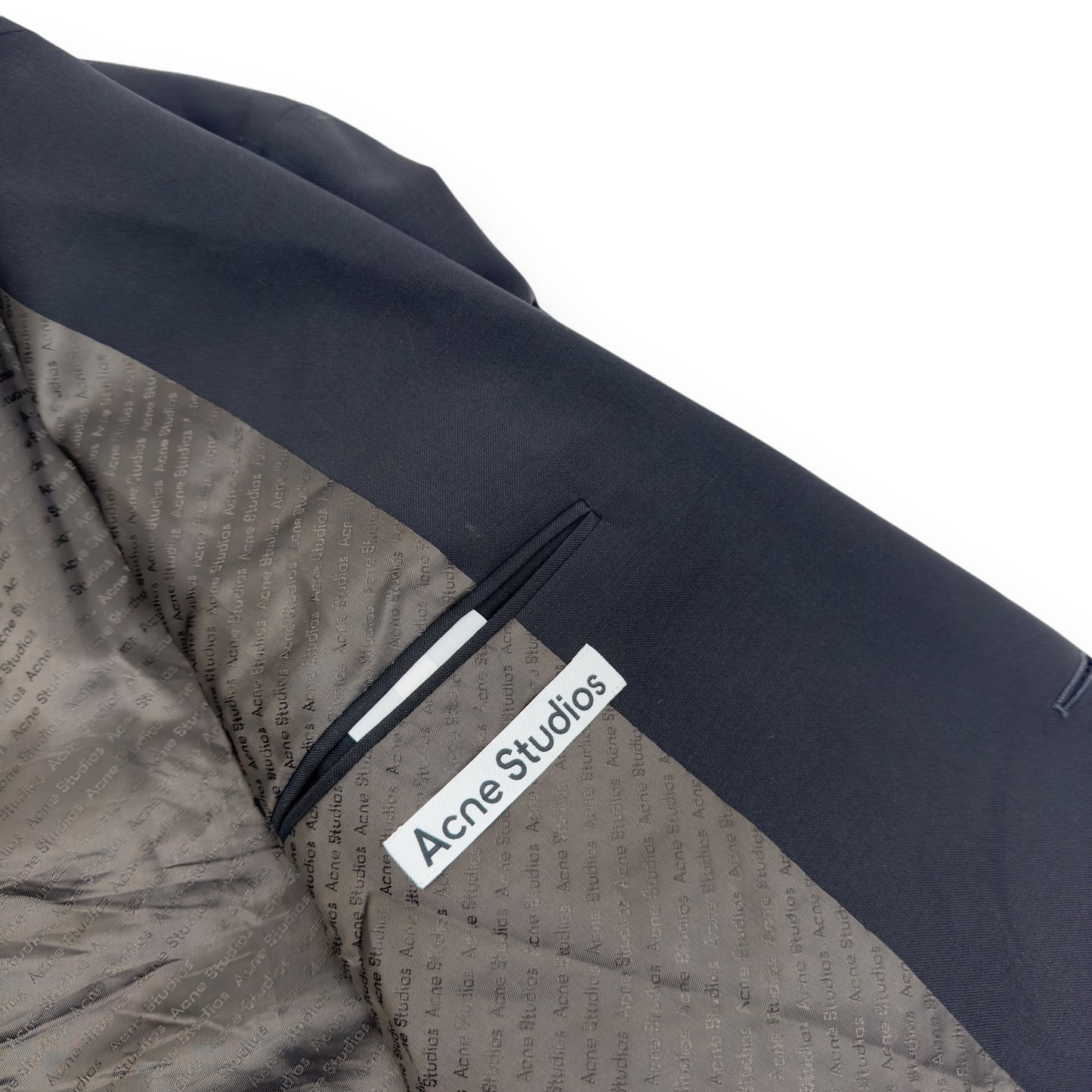 ACNE STUDIOS OVERSIZED PRINTED SUIT JACKET BLACK S