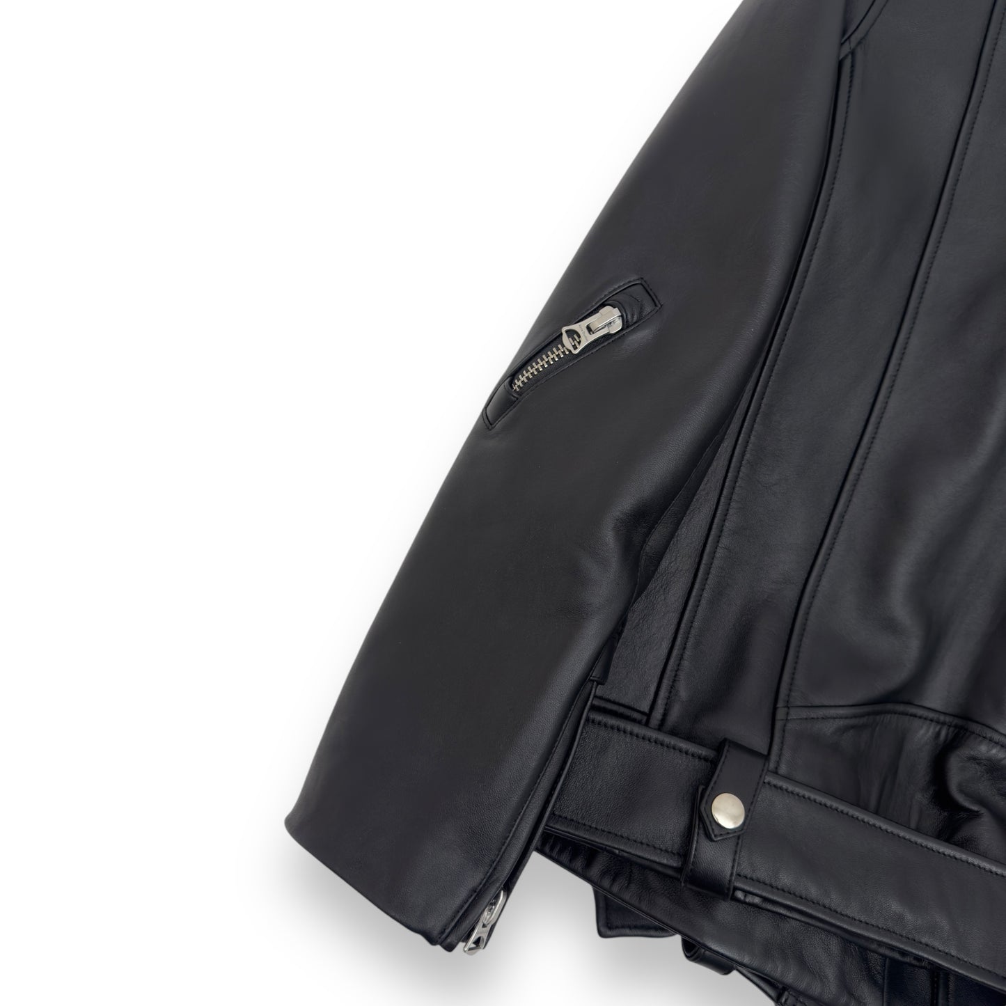ACNE STUDIOS LEATHER BIKER JACKET BLACK L