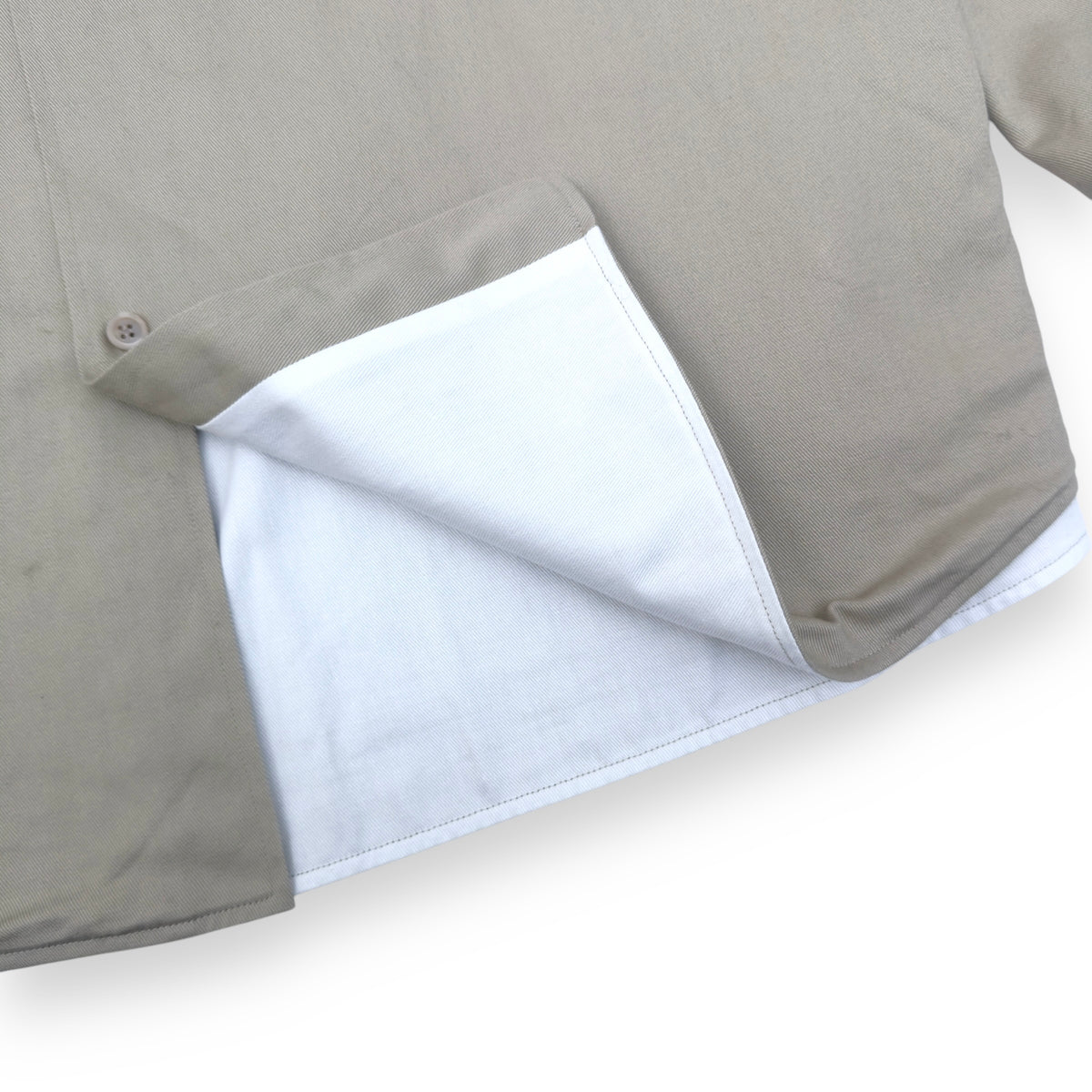 LOEWE ANAGRAM CURVED HEM OVERSHIRT NATURAL 42 / XXL