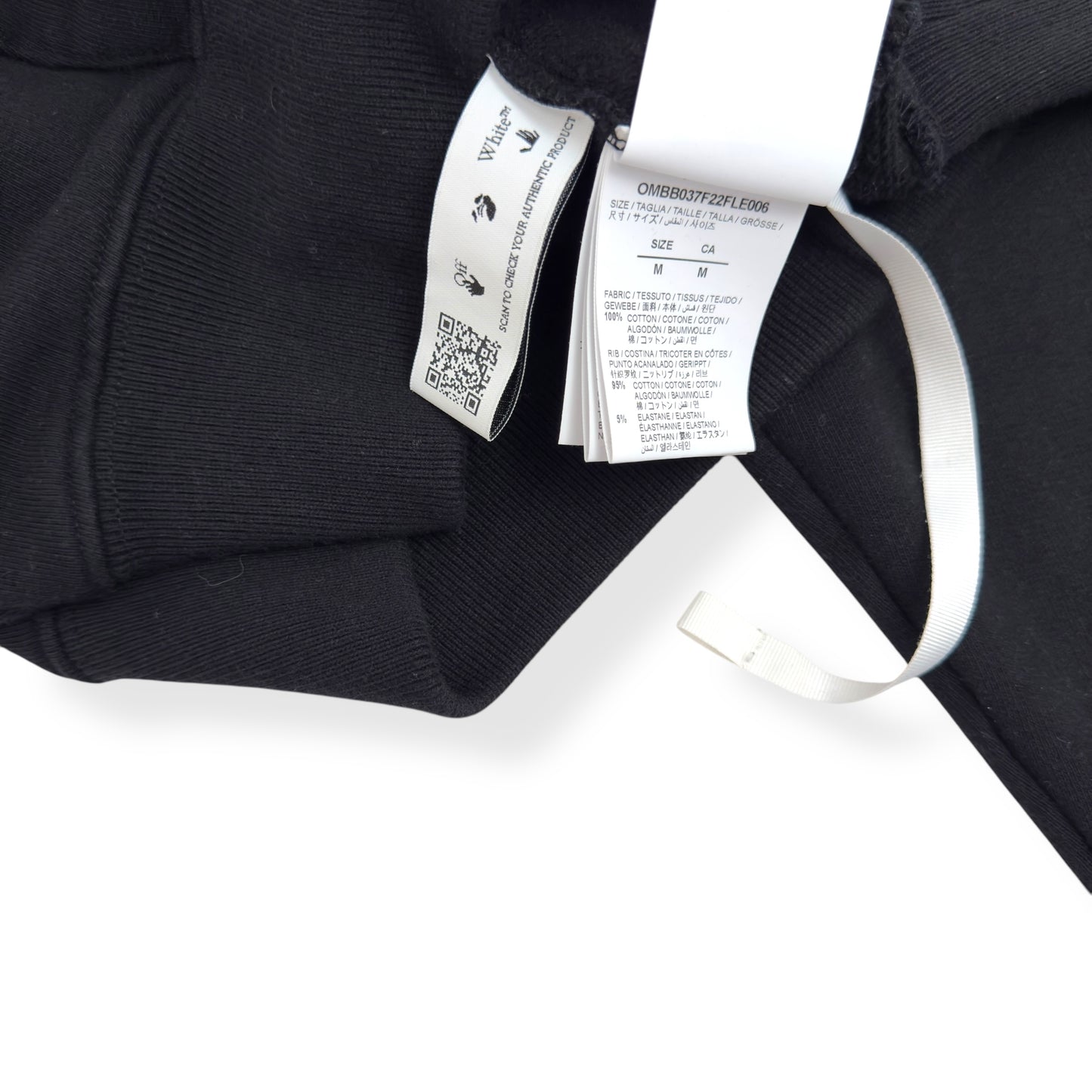 OFF-WHITE CARLOS ARROWS HOODIE BLACK / GREY M