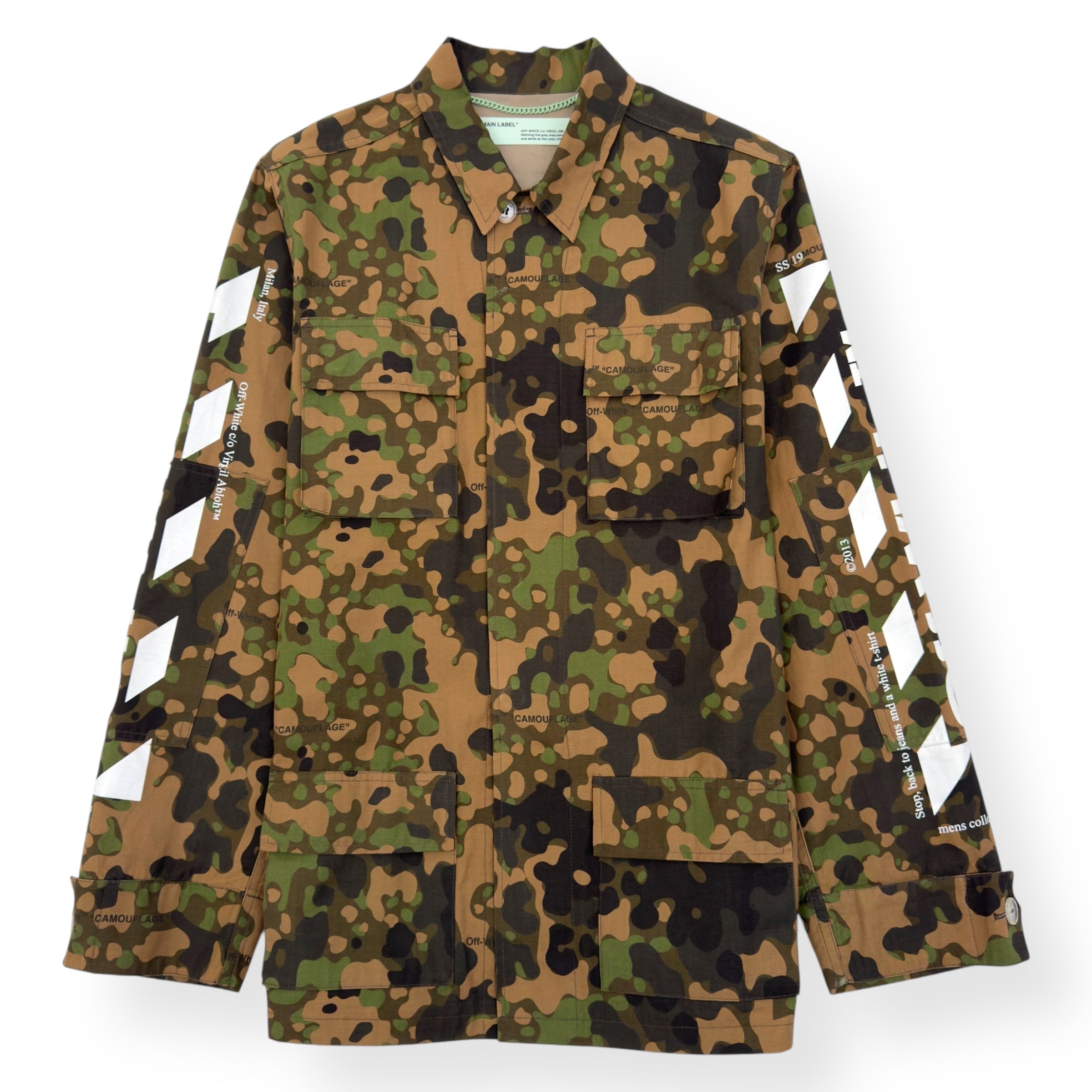 OFF-WHITE OVERSIZED CAMO FIELD JACKET GREEN XS