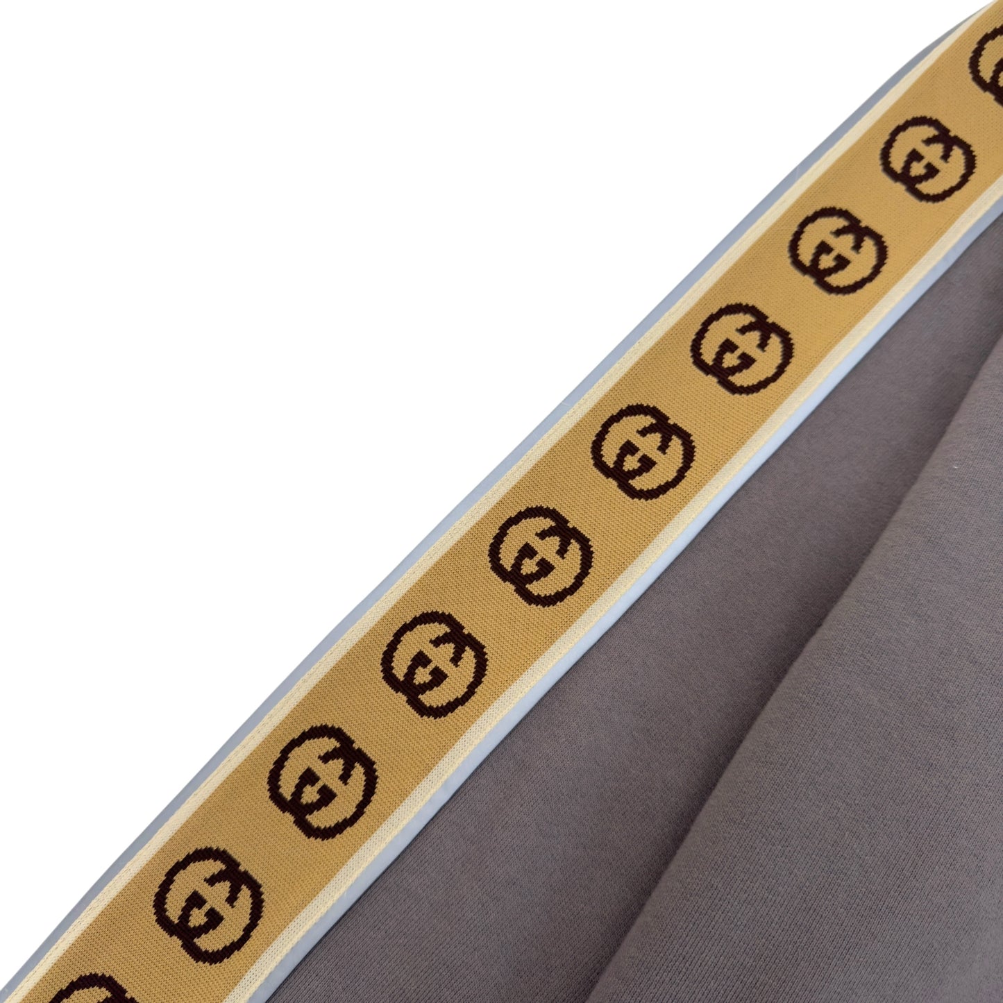 GUCCI TAPE DETAIL COTTON HOODIE GREY L
