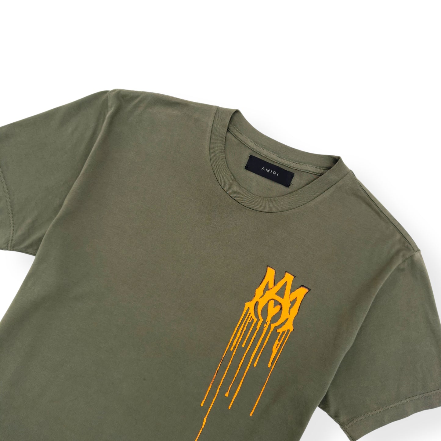 AMIRI SPRAY PAINT MA T-SHIRT GREEN / ORANGE S