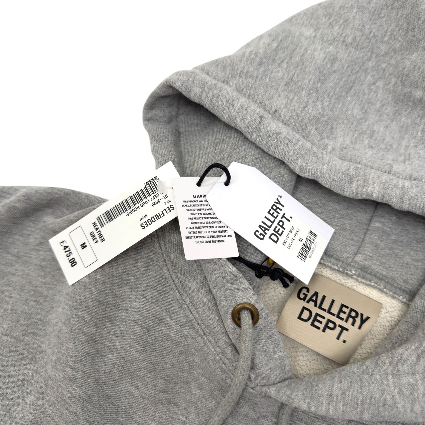GALLERY DEPT. LOGO HOODIE GREY M
