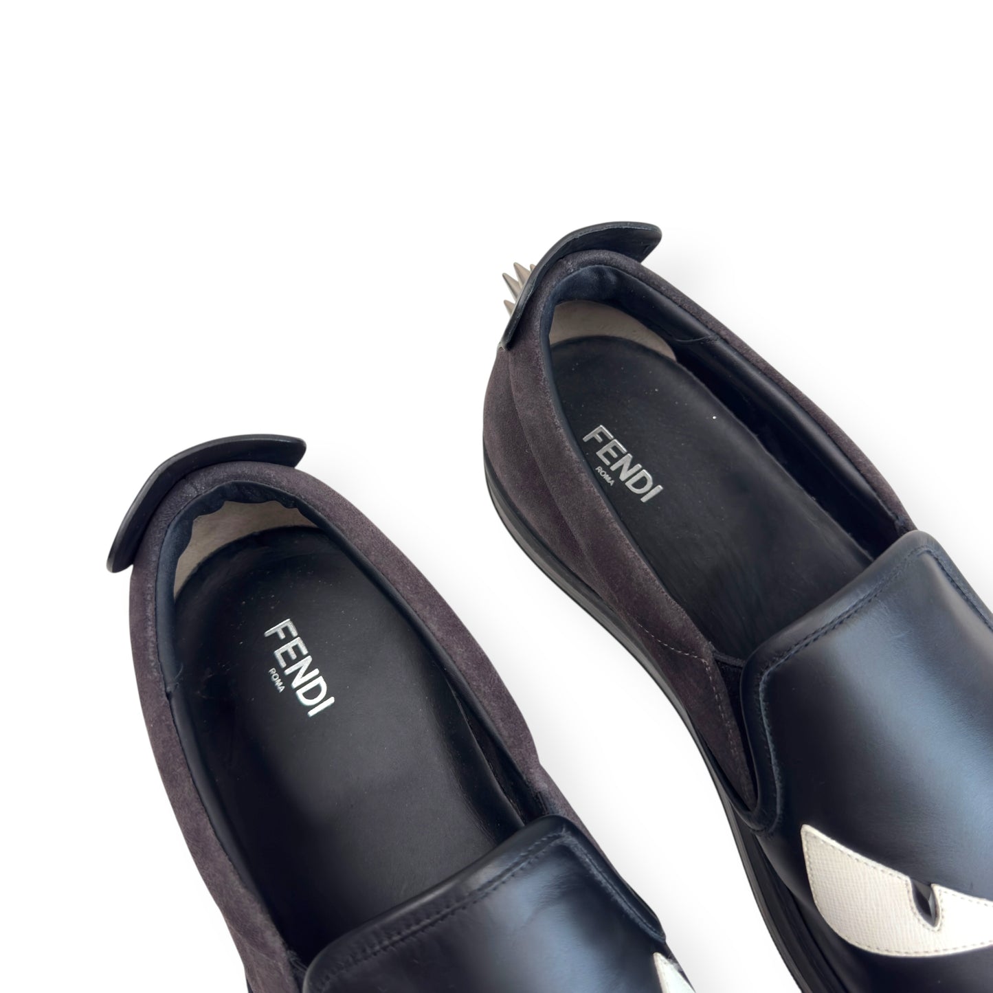 FENDI MONSTER SLIP ON SNEAKER BLACK / WHITE UK9