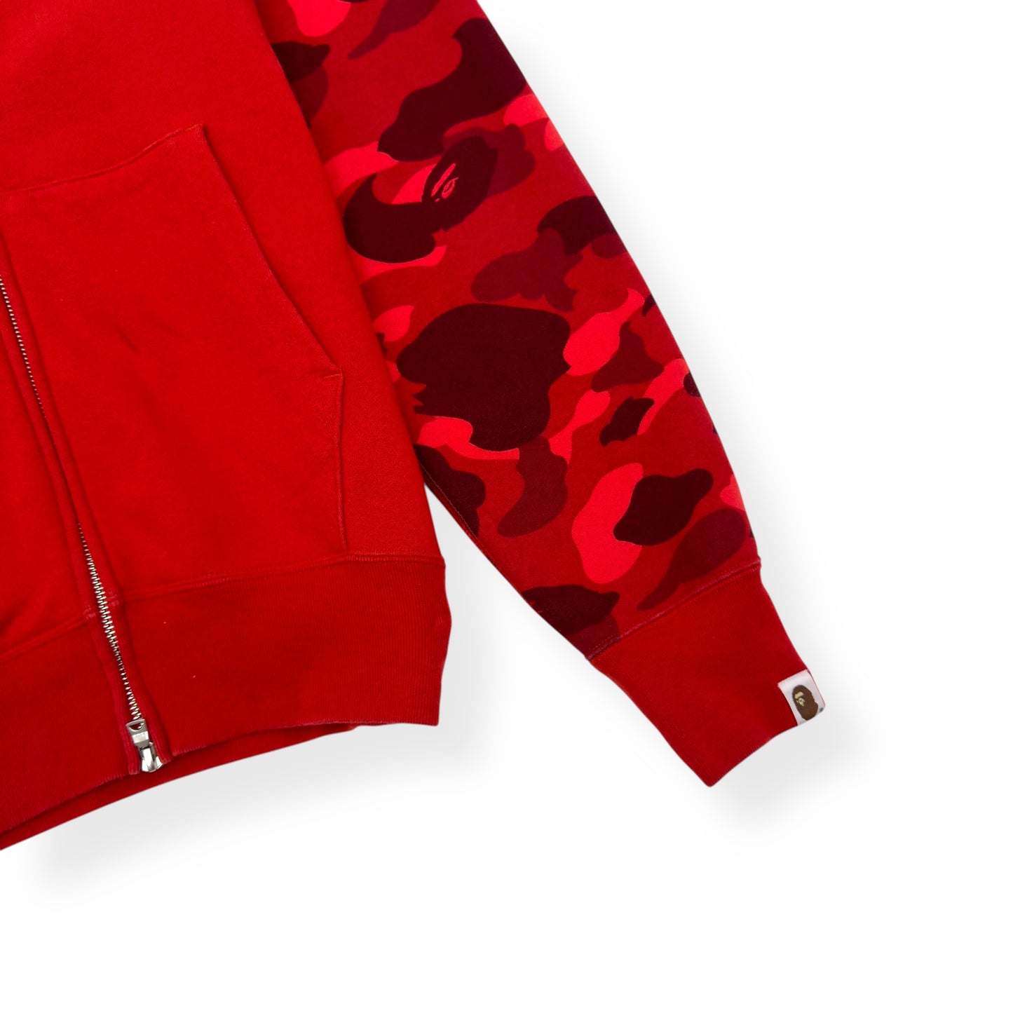A BATHING APE SHARK FULL ZIP HOODIE RED L