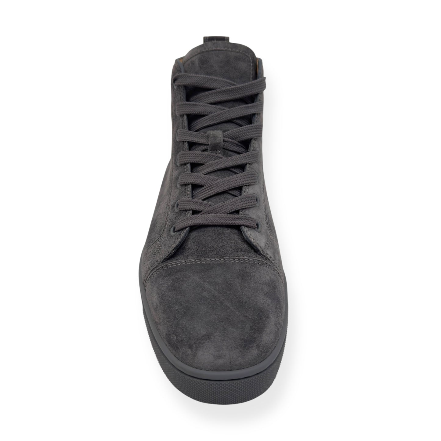 CHRISTIAN LOUBOUTIN SUEDE HIGH-TOP SNEAKERS GREY 43 / UK9