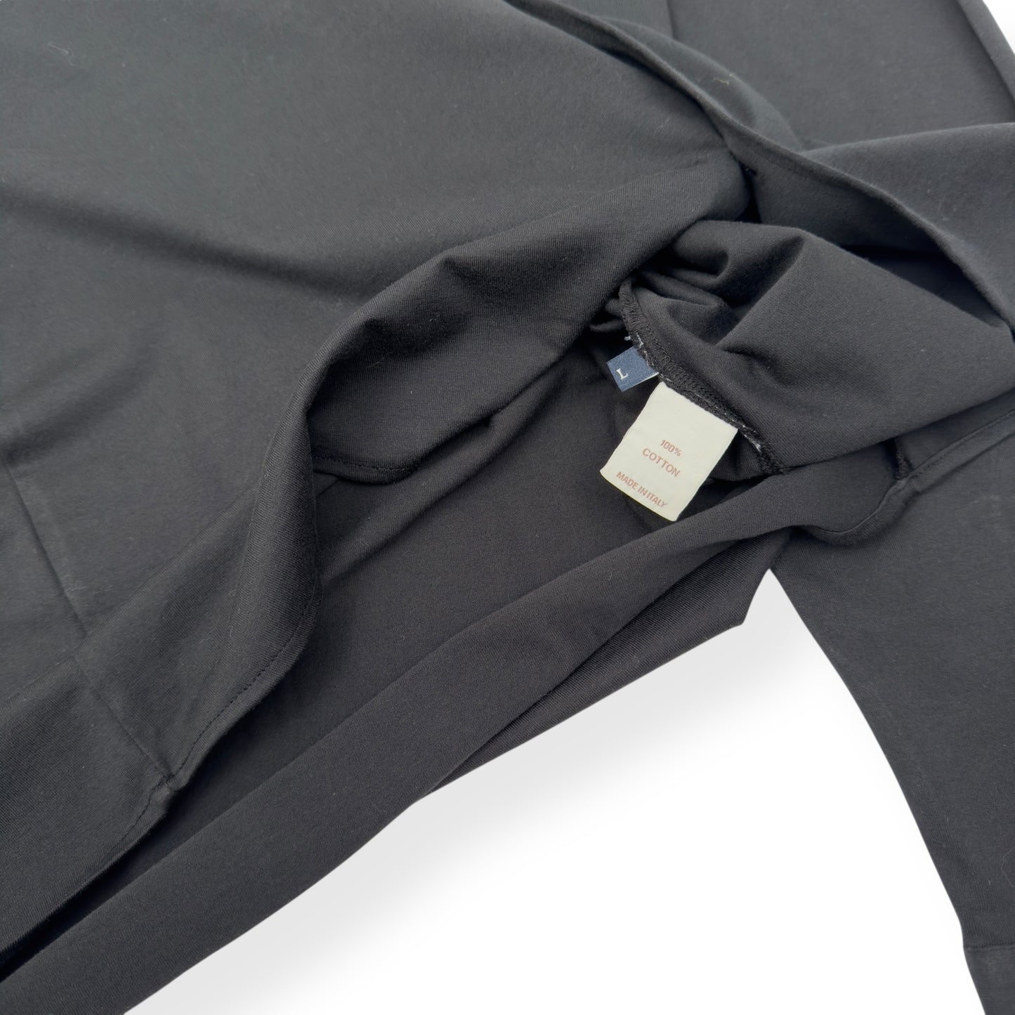 THOM SWEENEY SS25 LONG SLEEVE BUTTON THROUGH SHIRT BLACK L