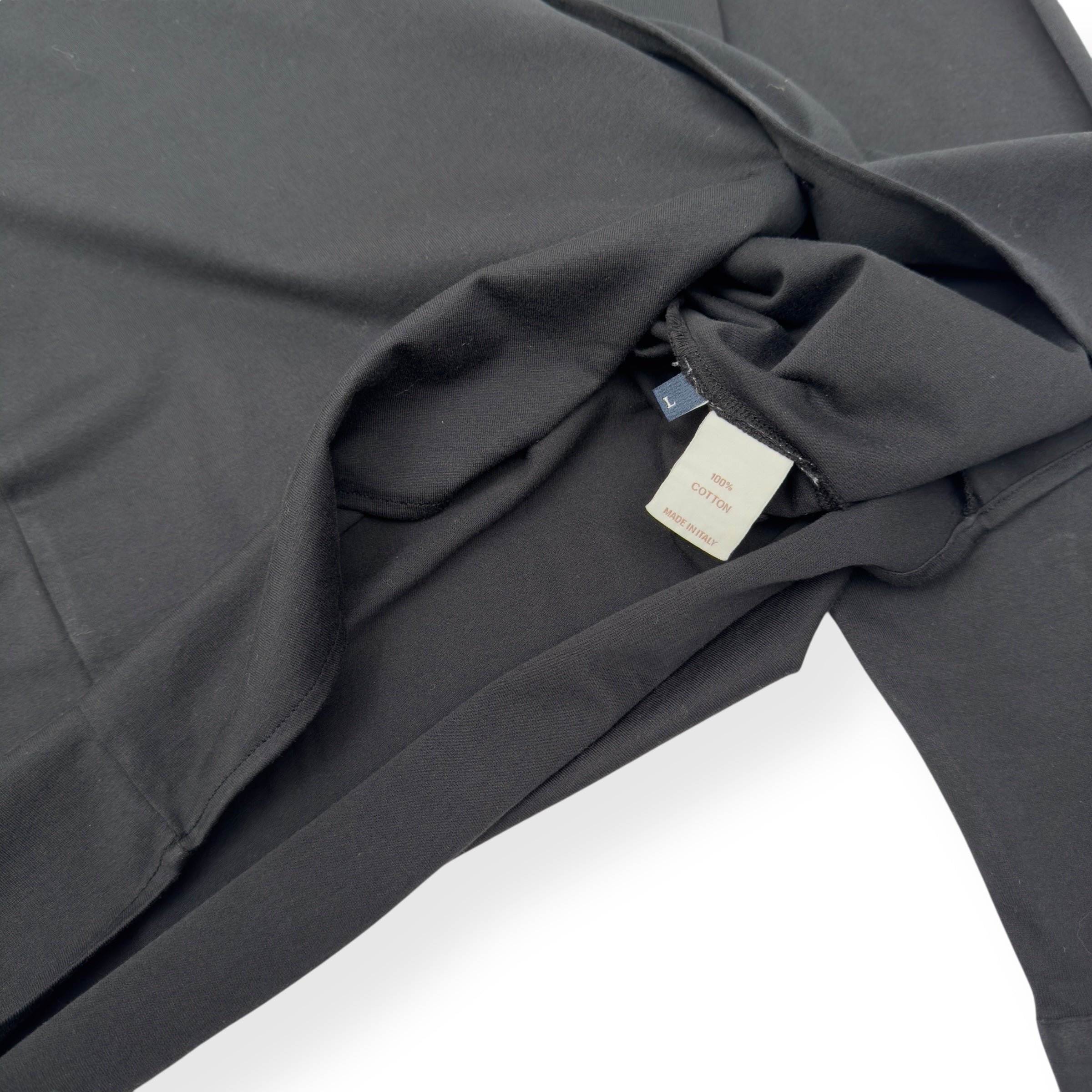 THOM SWEENEY SS25 LONG SLEEVE BUTTON THROUGH SHIRT BLACK L
