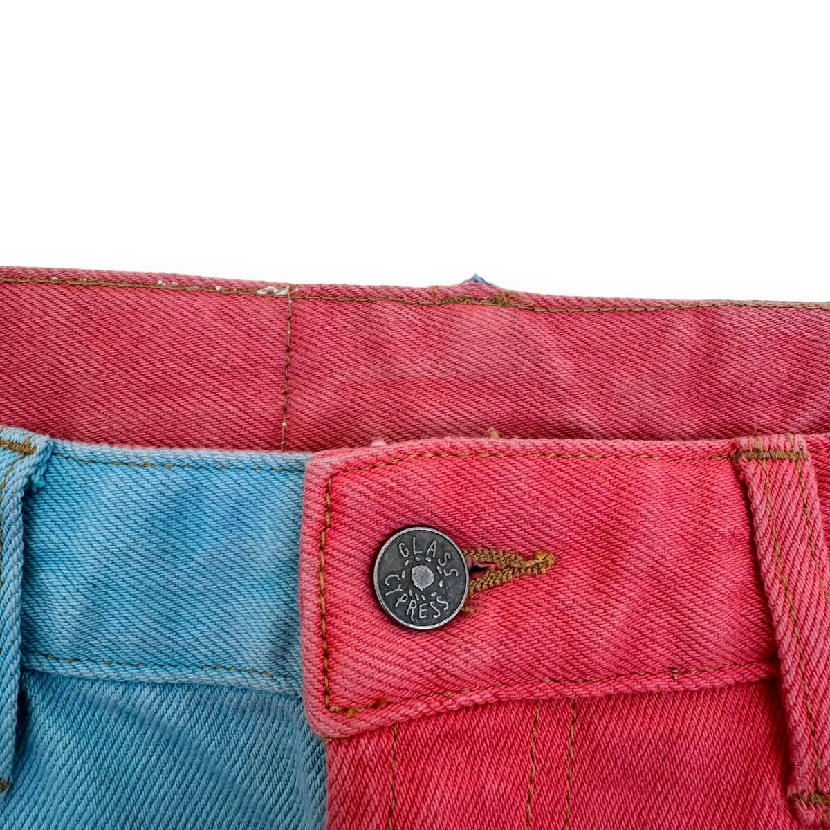 GLASS CYPRESS WIDE FIT WESTERN DENIM JEANS MULTICOLOURED 34”