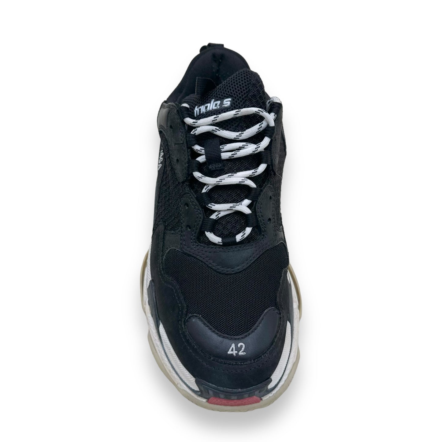 BALENCIAGA TRIPLE S SNEAKER WHITE / BLACK / RED UK8