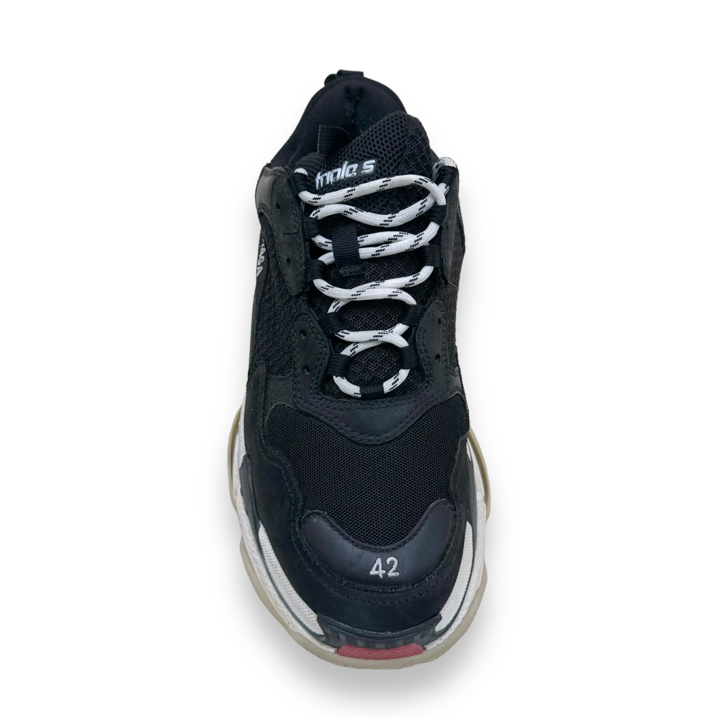BALENCIAGA TRIPLE S SNEAKER WHITE / BLACK / RED UK8