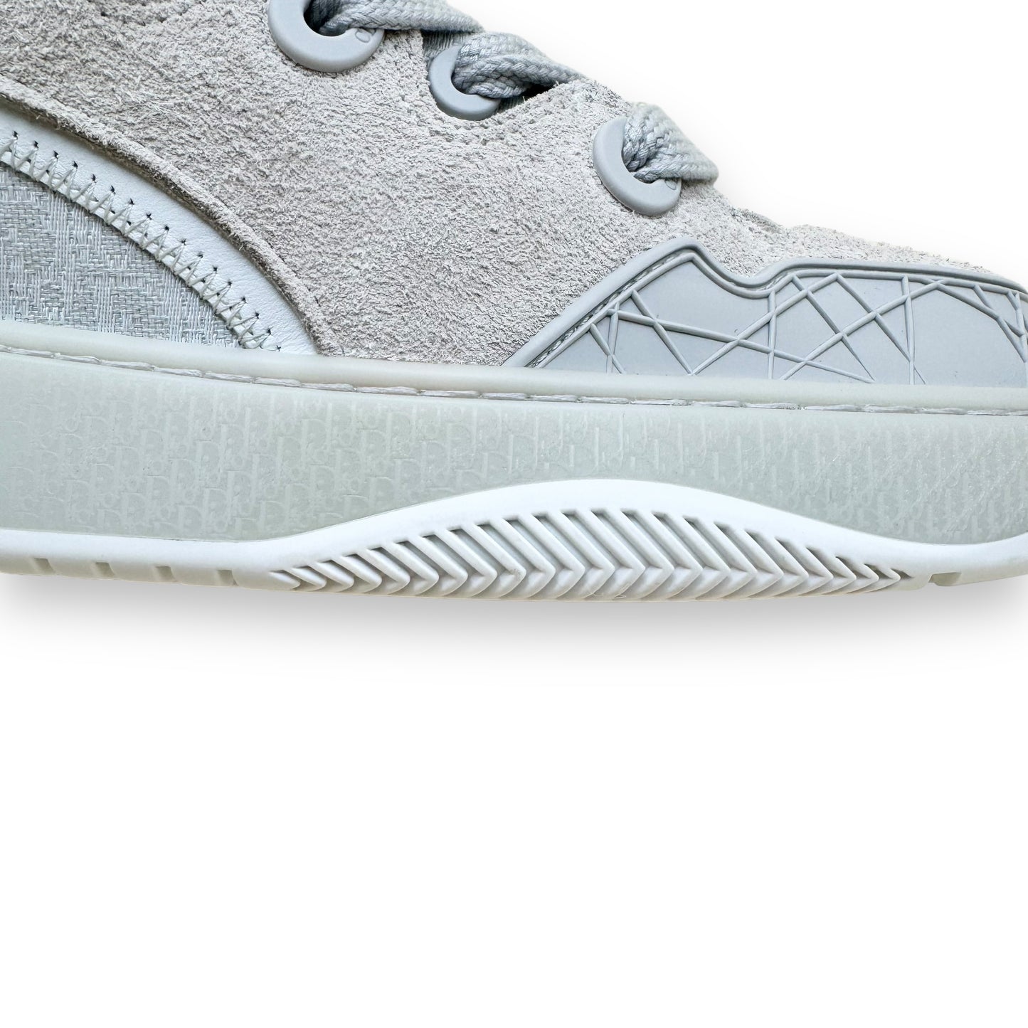 DIOR B9S SKATER ERL DIOR OBLIQUE JACQUARD SUEDE SNEAKER GREY UK6