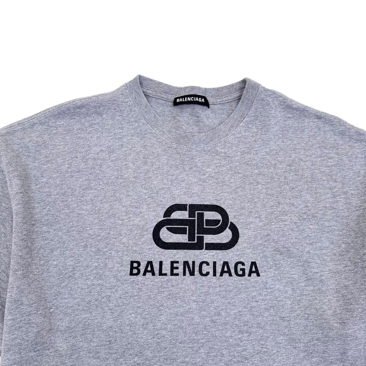 BALENCIAGA INTERLOCK LOGO T-SHIRT GREY M