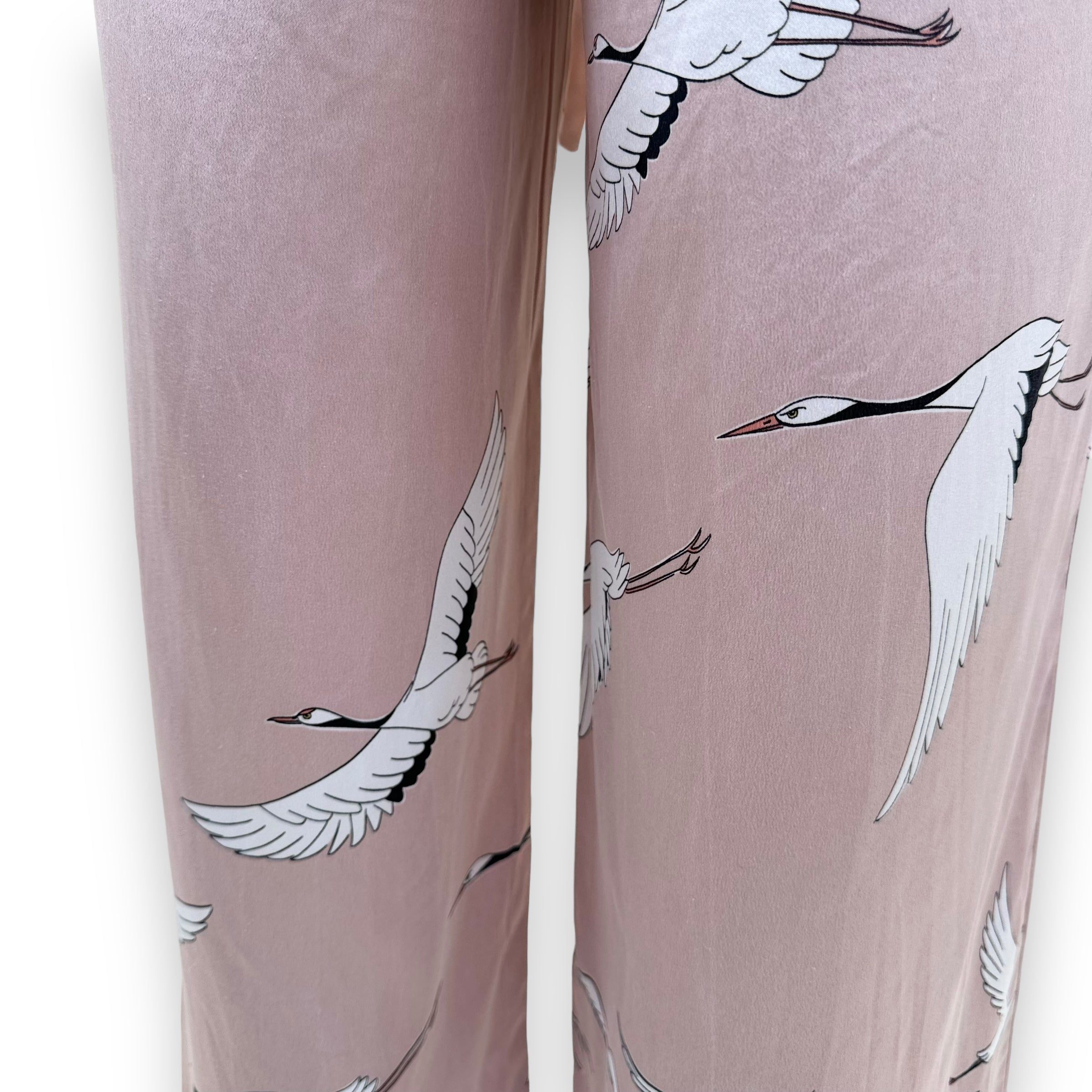 OLIVIA VON HALLE LILA PRINTED SILK-SATIN PYJAMA SET PINK S