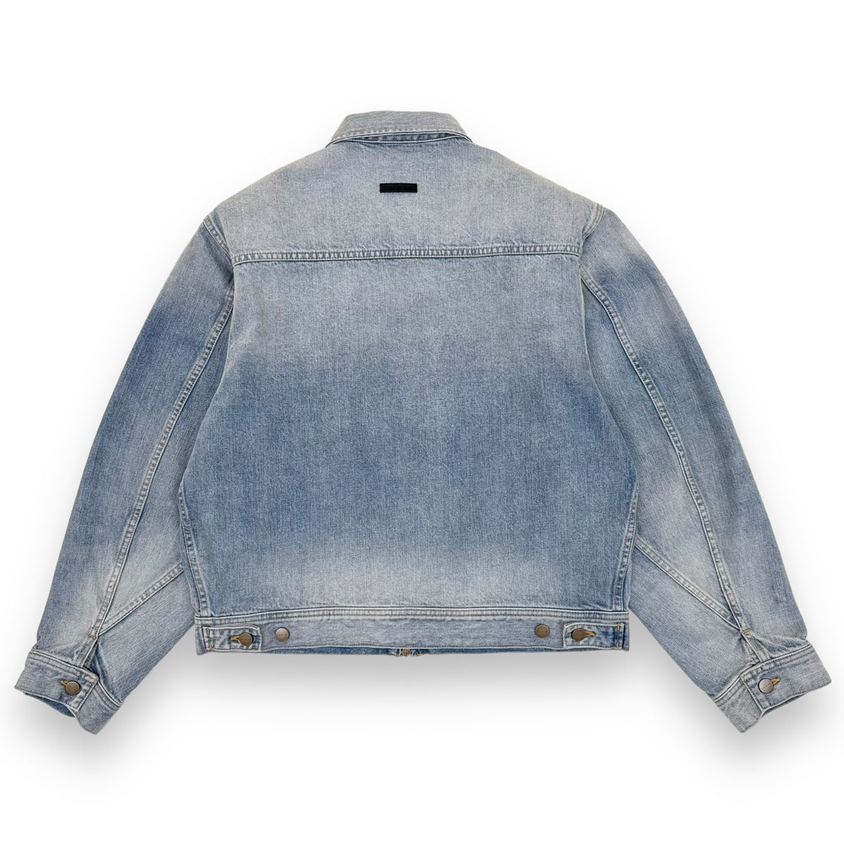 FEAR OF GOD ZIP-UP DENIM JACKET BLUE L