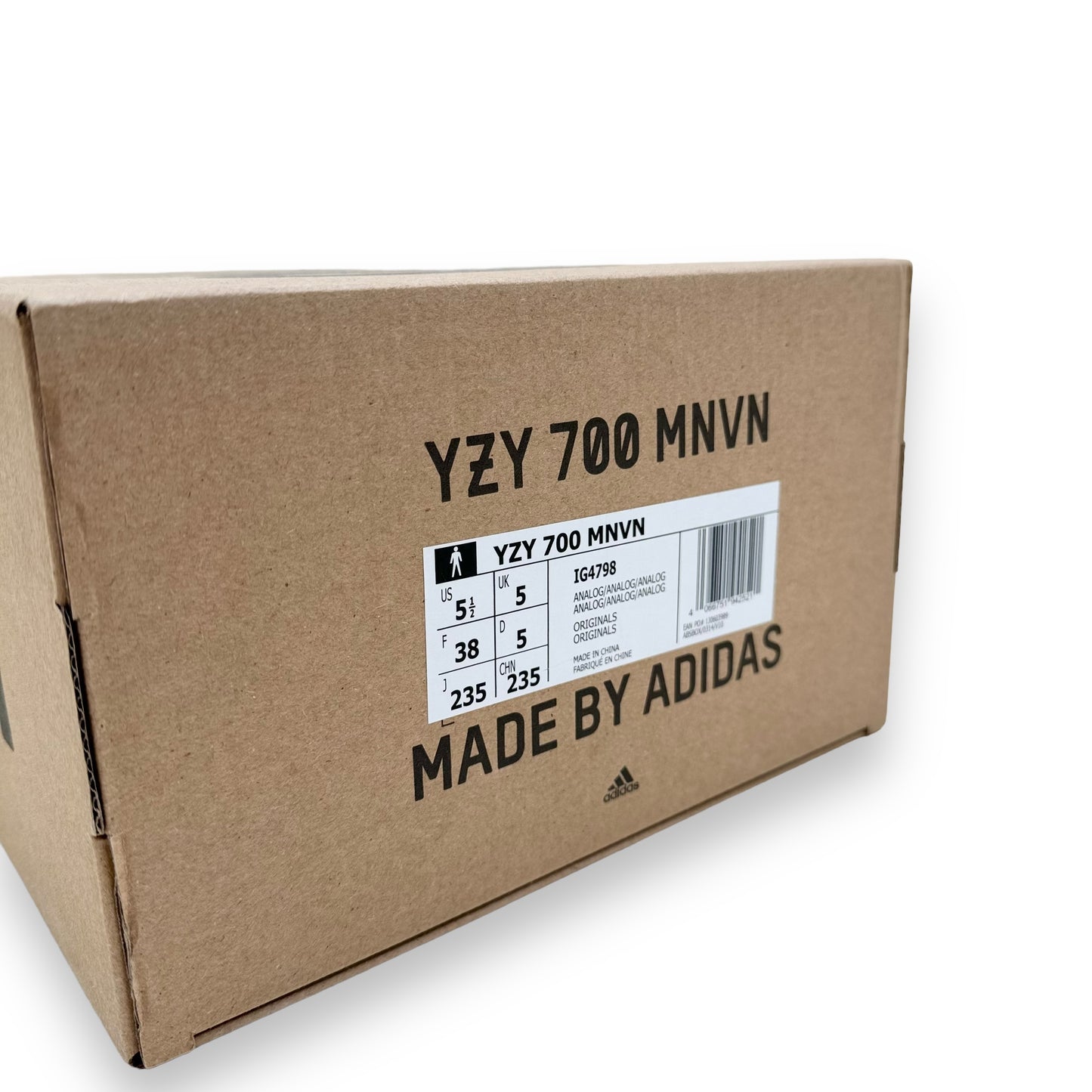 ADIDAS YEEZY BOOST 700 MNVN LACELESS ANALOG SNEAKER UK5