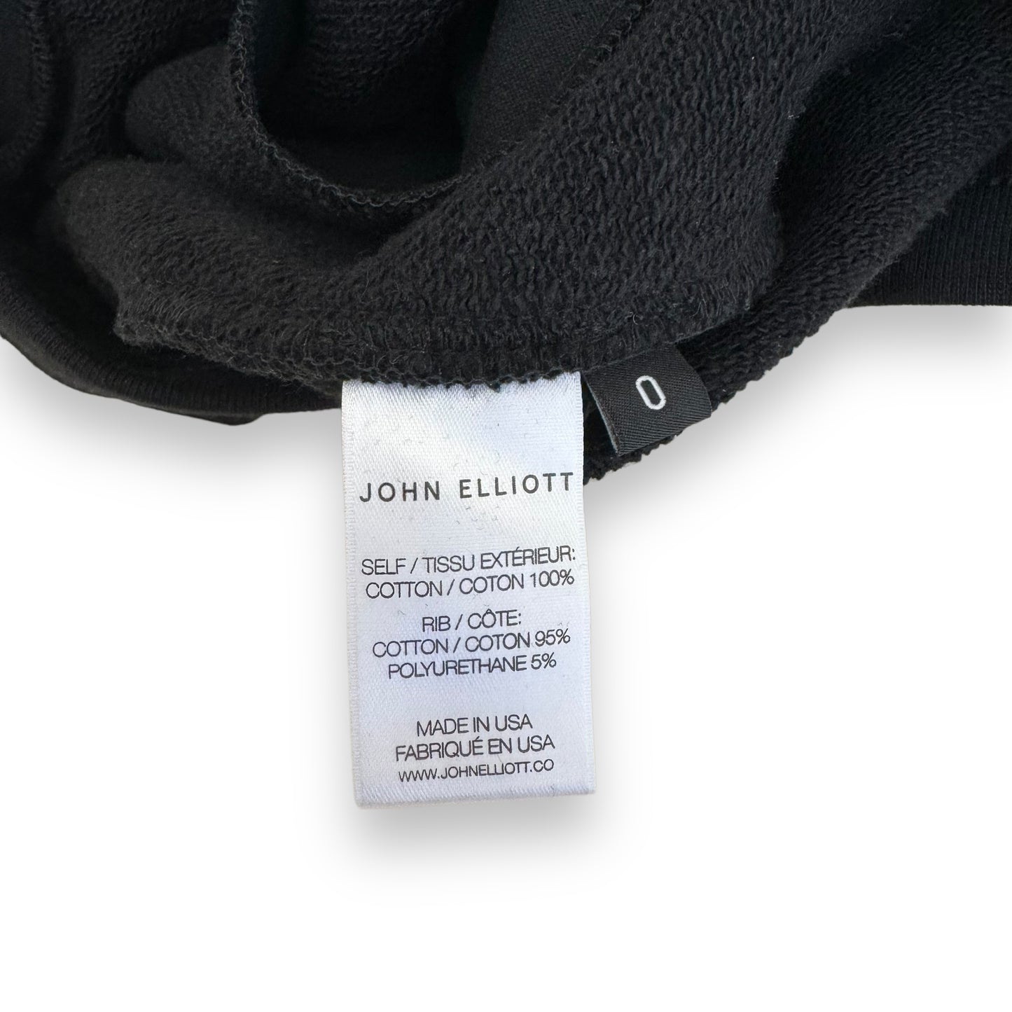 JOHN ELLIOT CRIMSON SHORTS BLACK XS