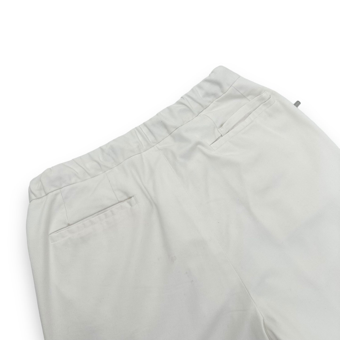 THOM SWEENEY COTTON-BLEND DRAWSTRING TROUSERS WHITE L