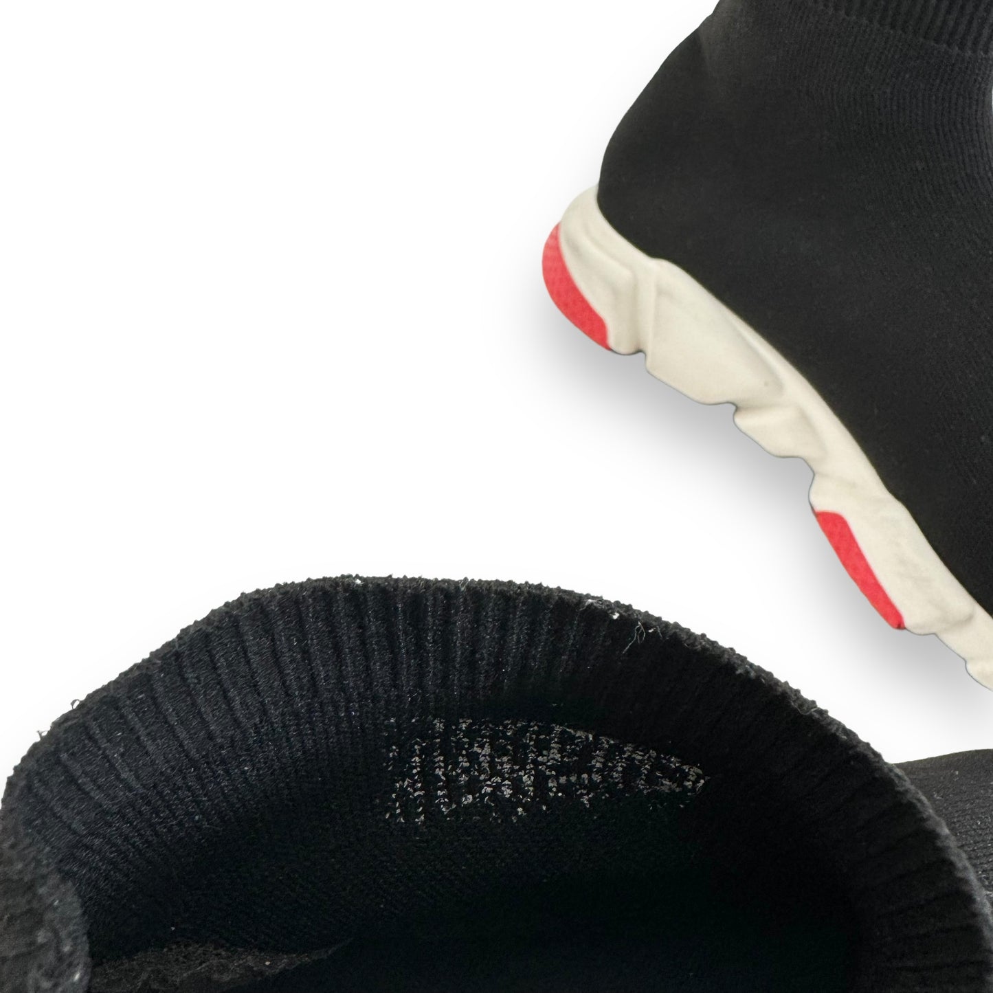 BALENCIAGA SPEED SNEAKER BLACK / WHITE / RED UK8