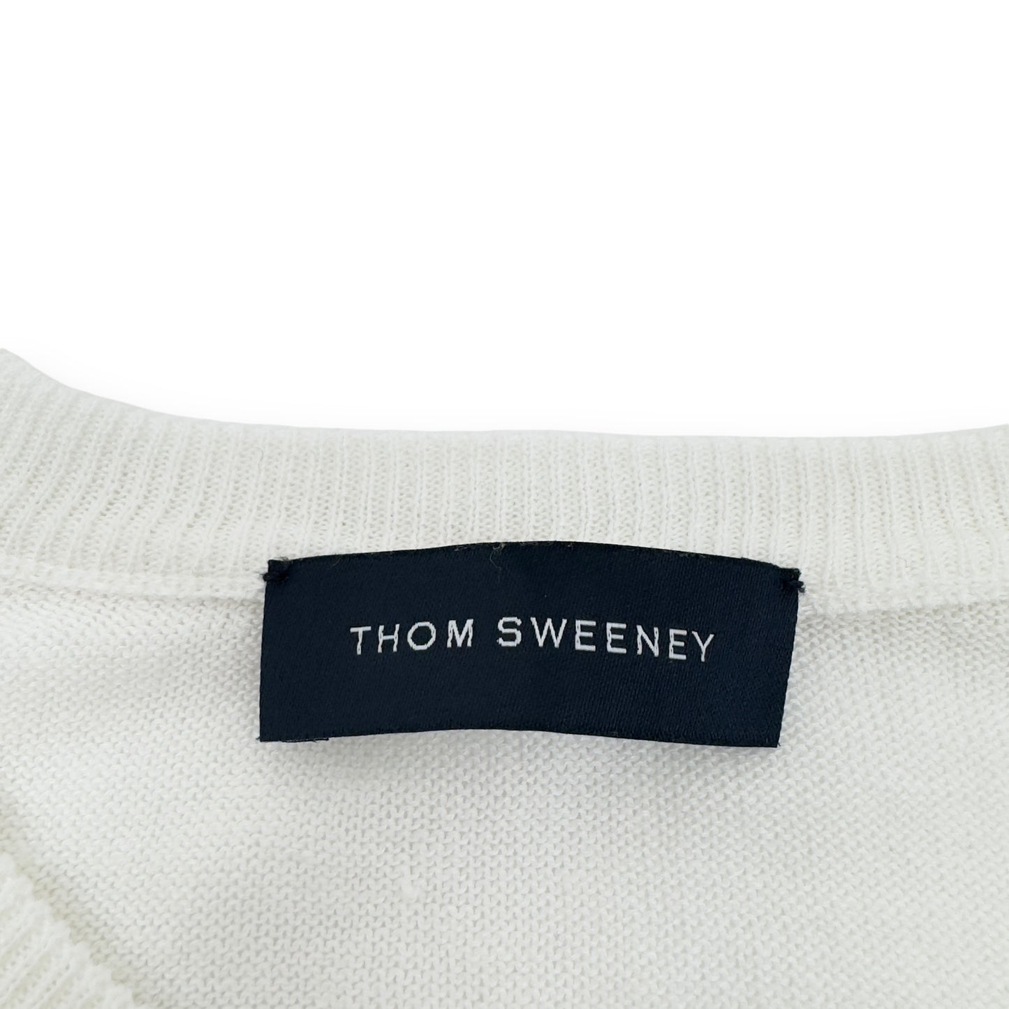 THOM SWEENEY LINEN / COTTON BLEND T-SHIRT WHITE M