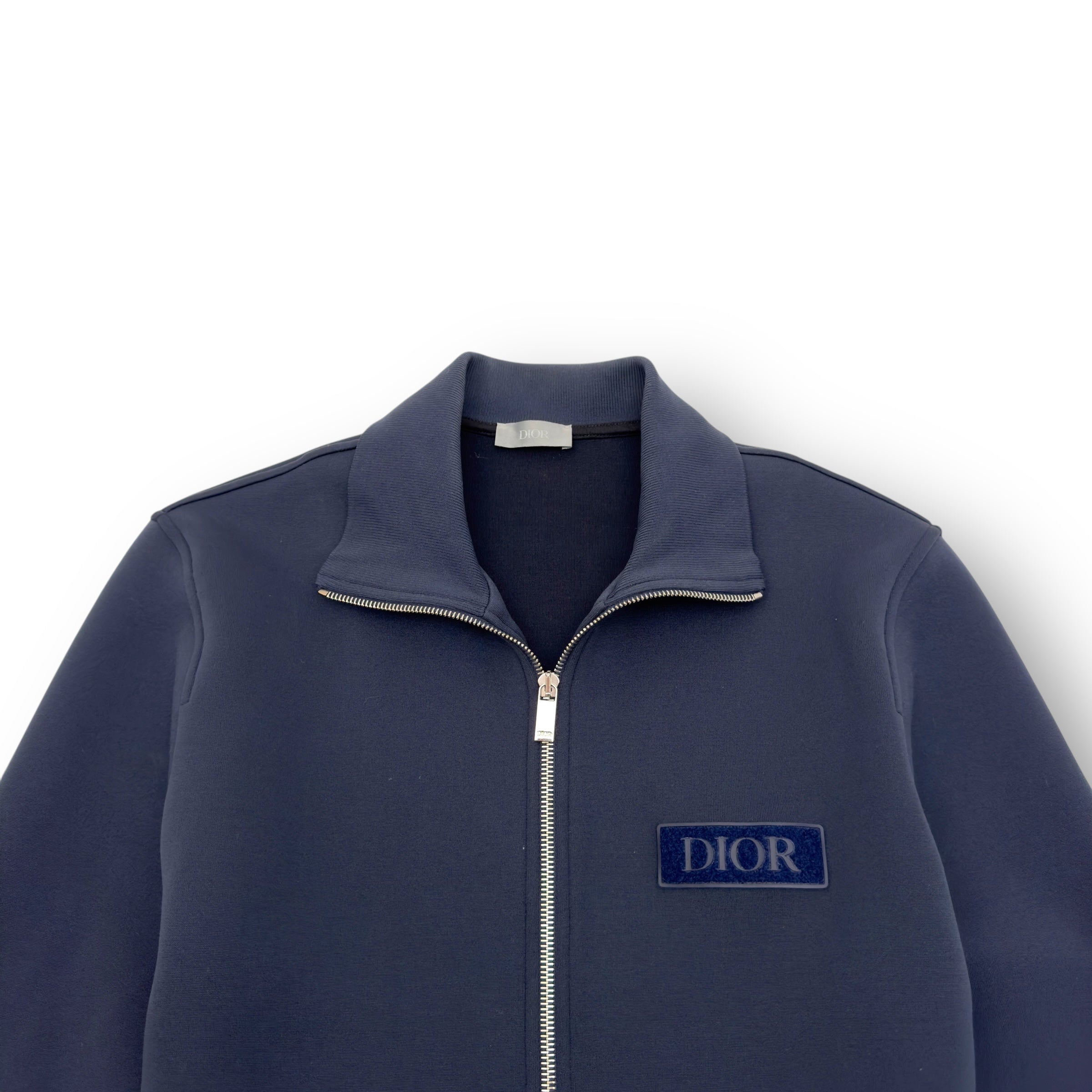 DIOR TECHNICAL FABRIC TRACK JACKET NAVY M
