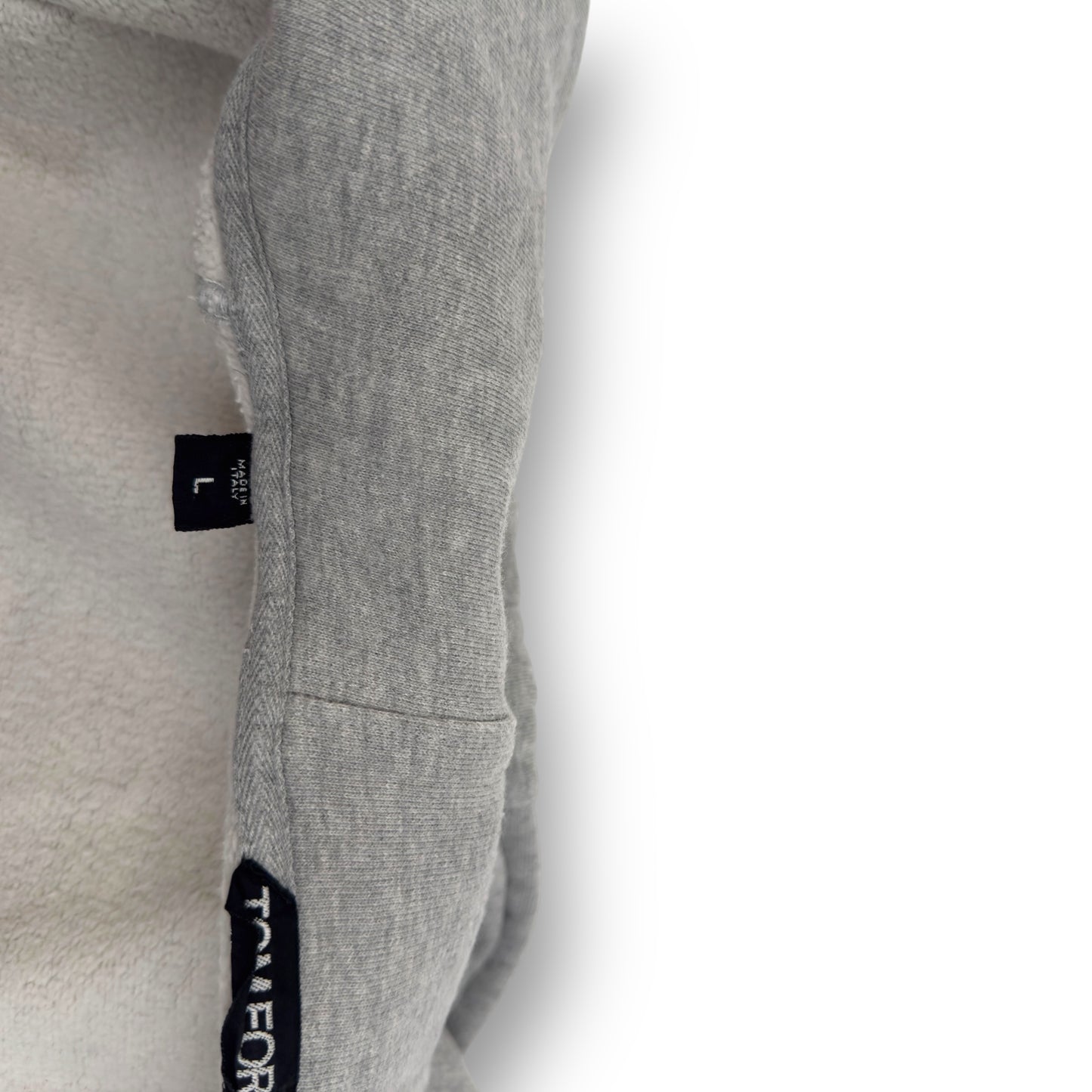 TOM FORD COTTON ZIP UP HOODIE GREY L