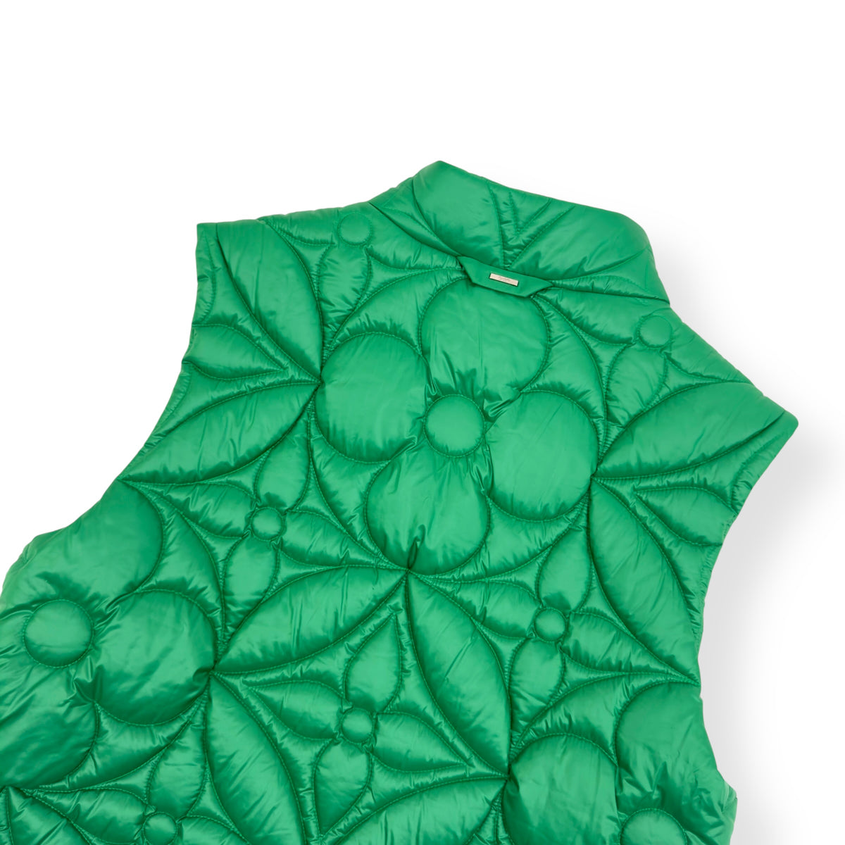 LOUIS VUITTON SS22 LVSE PADDED MONOGRAM FLOWER GILET GREEN 48 / S