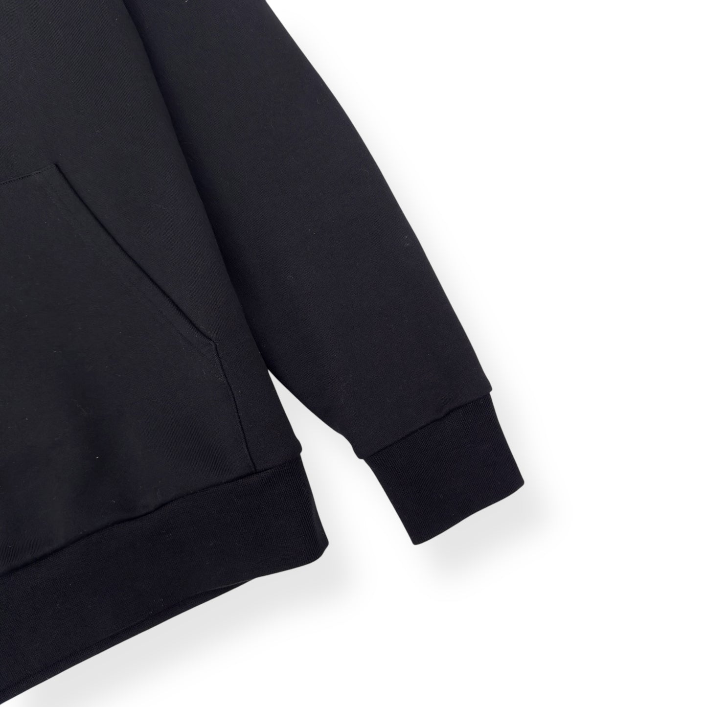 MONCLER LOGO-PRINT HOODIE BLACK M