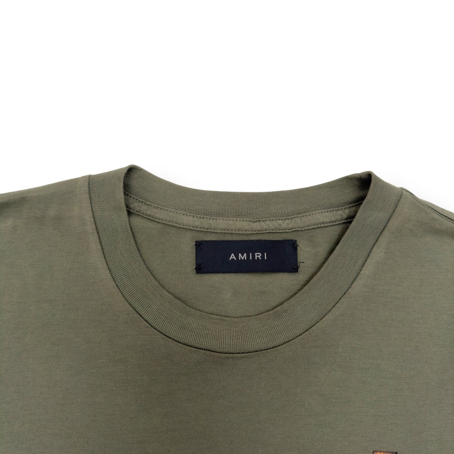 AMIRI SPRAY PAINT MA T-SHIRT GREEN / ORANGE S
