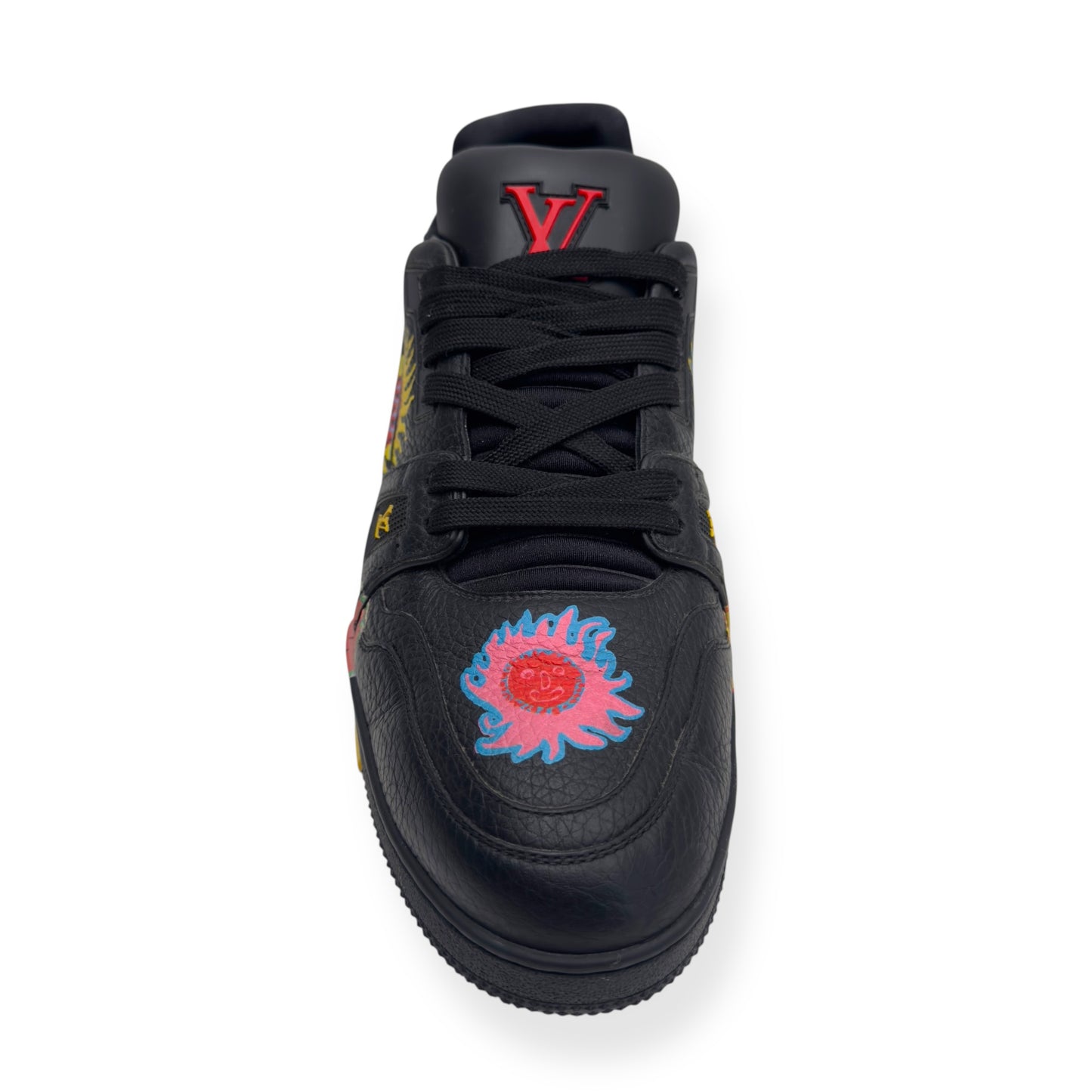 LOUIS VUITTON X YAYOI KUSAMA LV TRAINER BLACK UK10