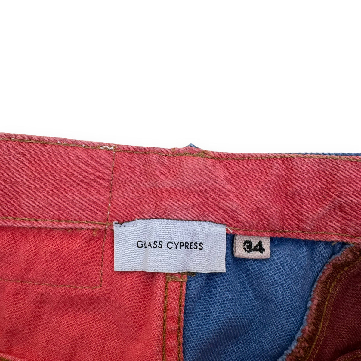 GLASS CYPRESS WIDE FIT WESTERN DENIM JEANS MULTICOLOURED 34”