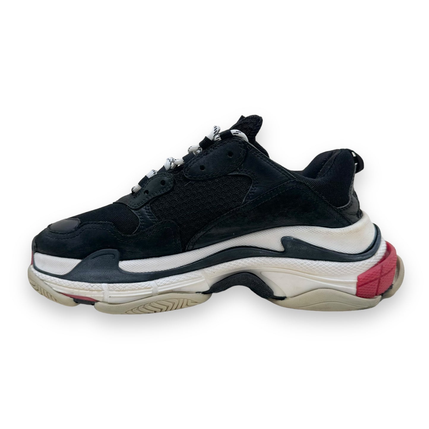 BALENCIAGA TRIPLE S SNEAKER WHITE / BLACK / RED UK8