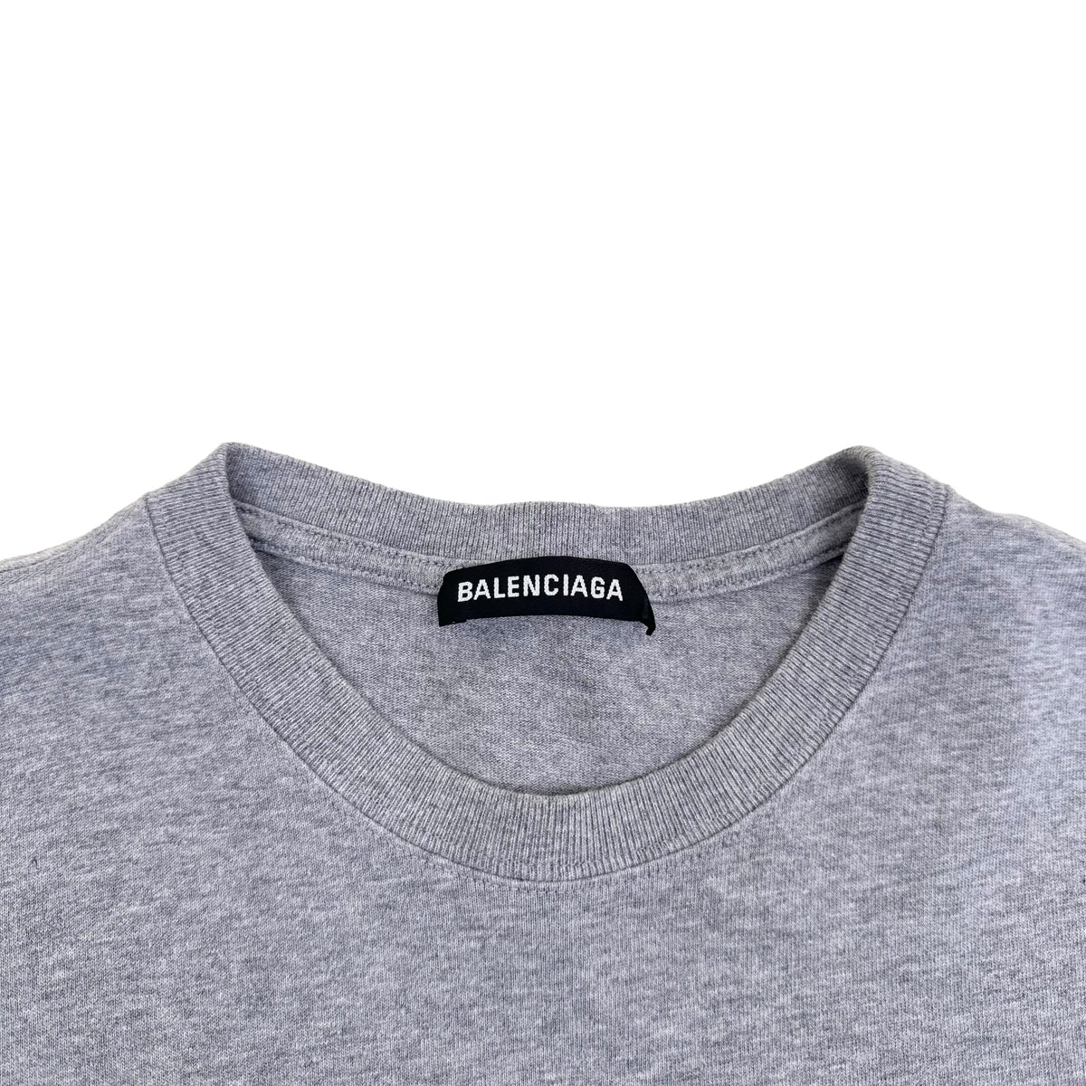 BALENCIAGA INTERLOCK LOGO T-SHIRT GREY M