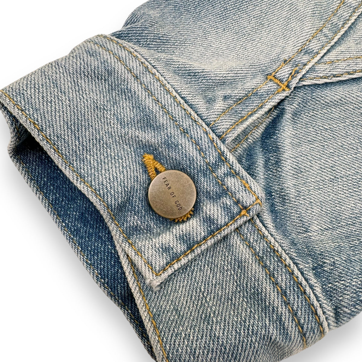 FEAR OF GOD ZIP-UP DENIM JACKET BLUE L
