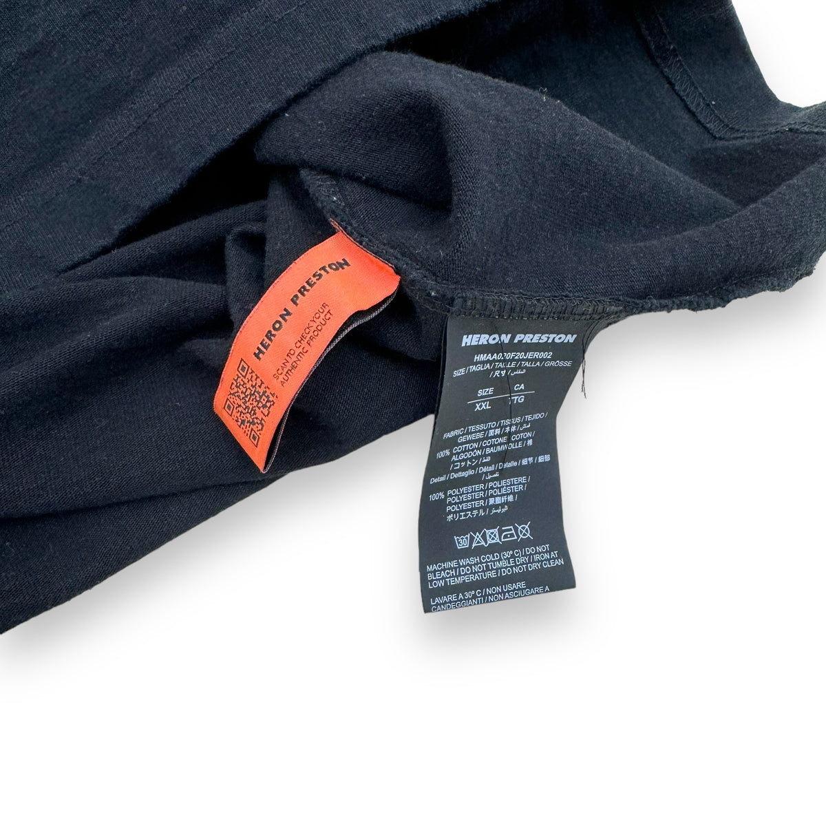 HERON PRESTON GRAPHIC PRINT T-SHIRT BLACK XXL