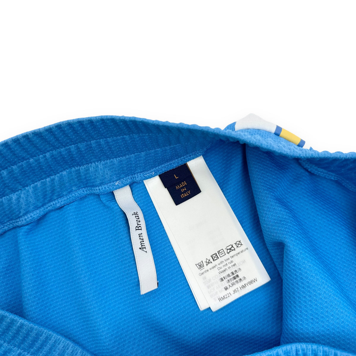 LOUIS VUITTON SPORT JERSEY WITH PATCH SHORTS BLUE L