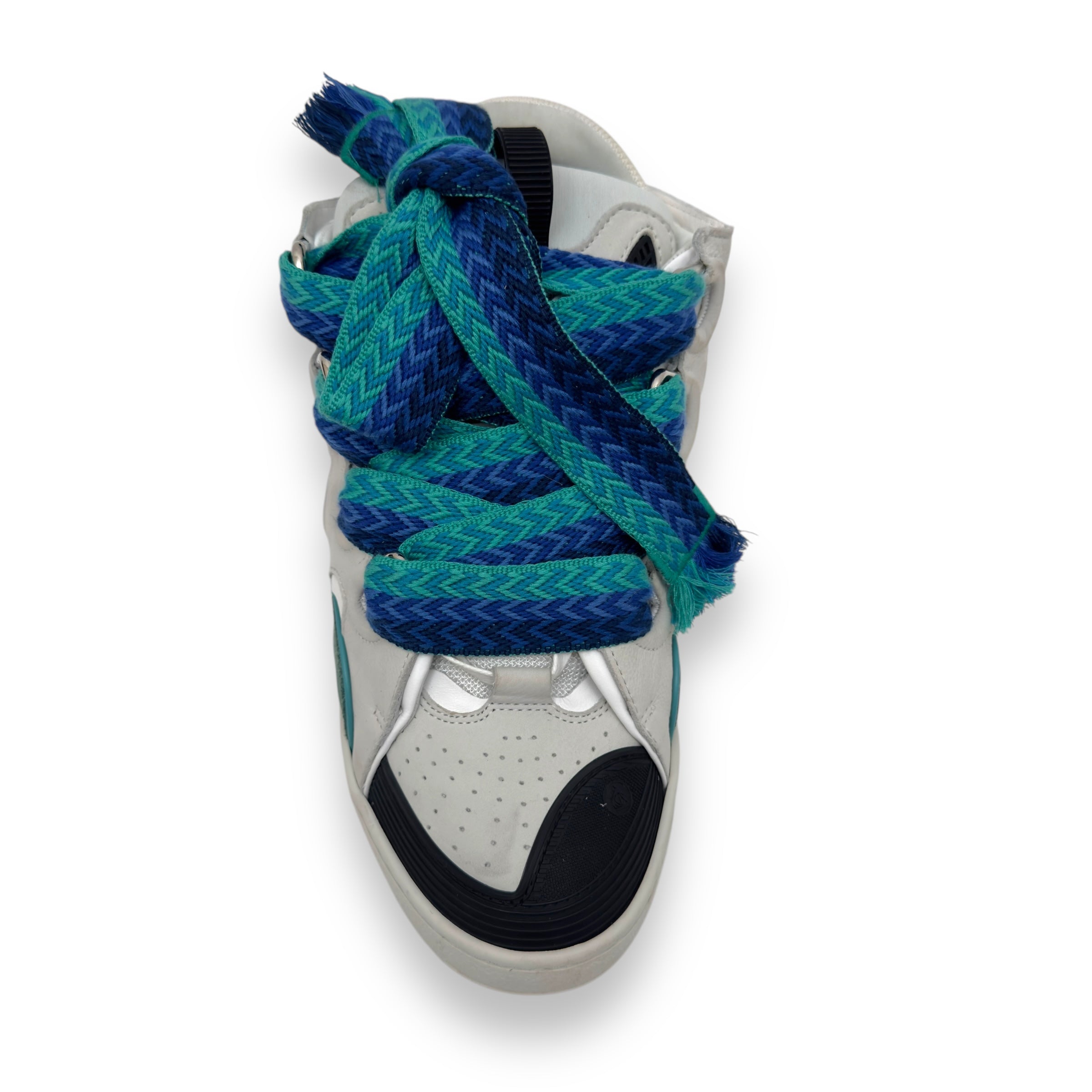 LANVIN CURB SNEAKER WHITE / BLUE UK10