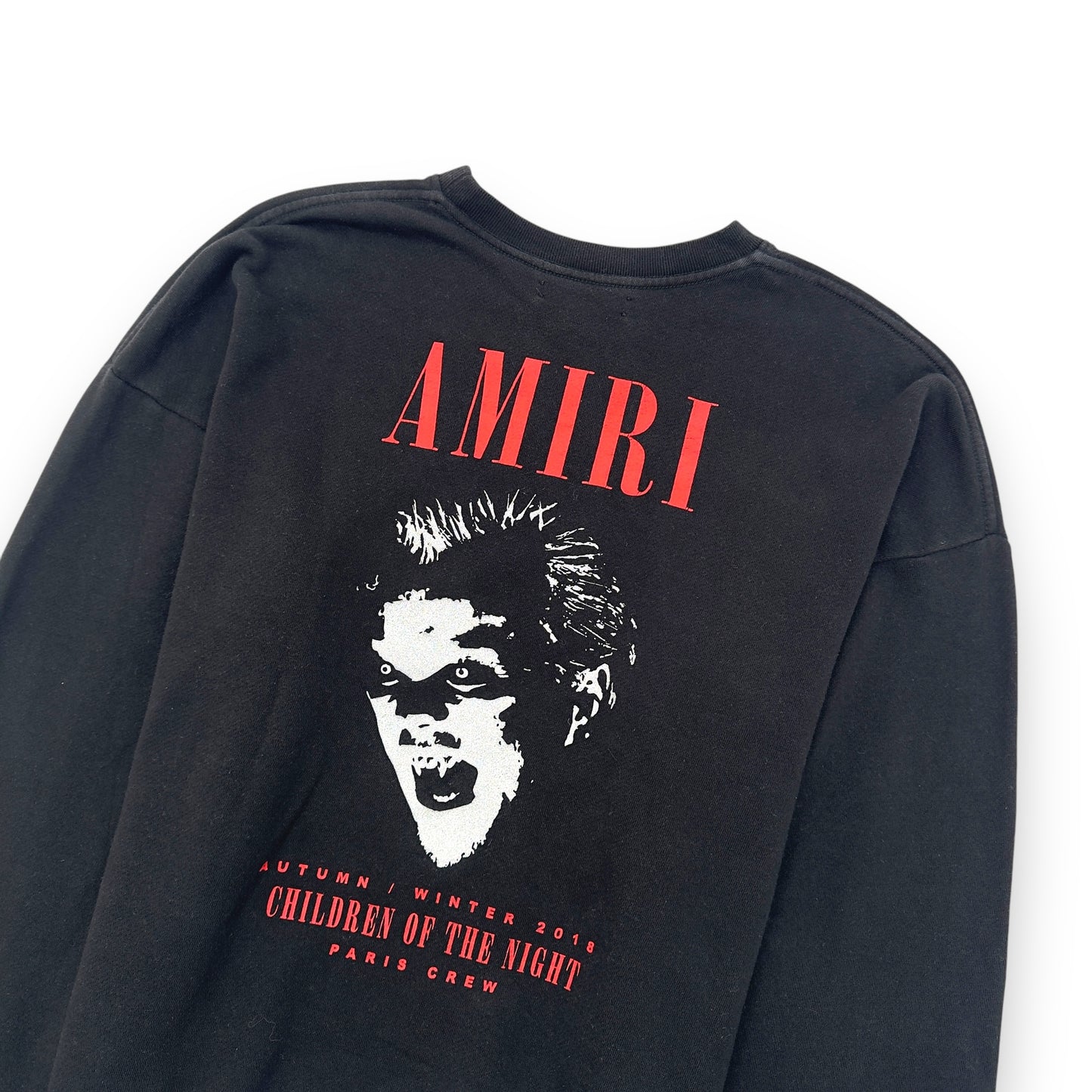AMIRI CHILDREN OF THE NIGHT SWEATSHIRT BLACK / RED S
