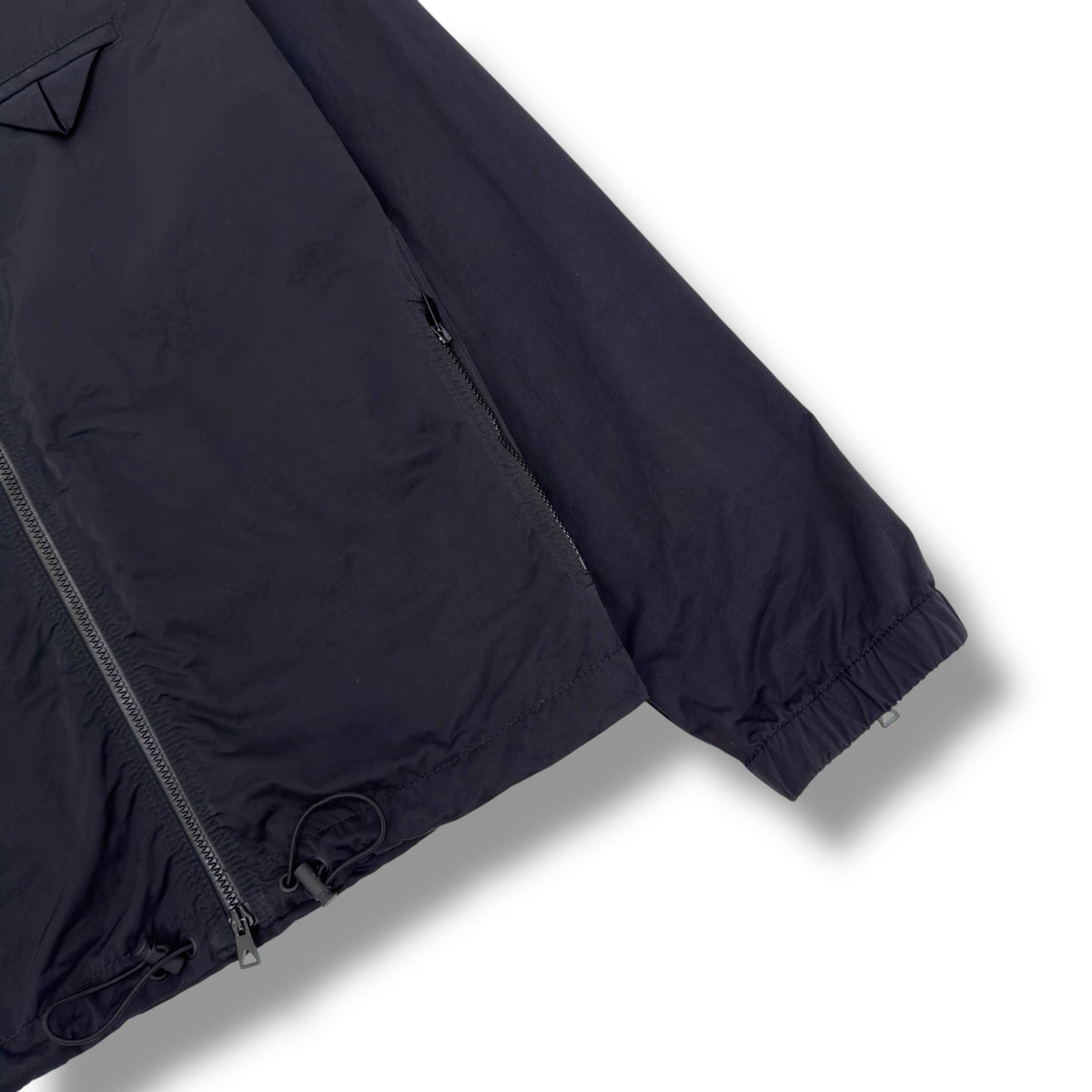 BOTTEGA VENETA NYLON ZIP-UP JACKET BLACK XL