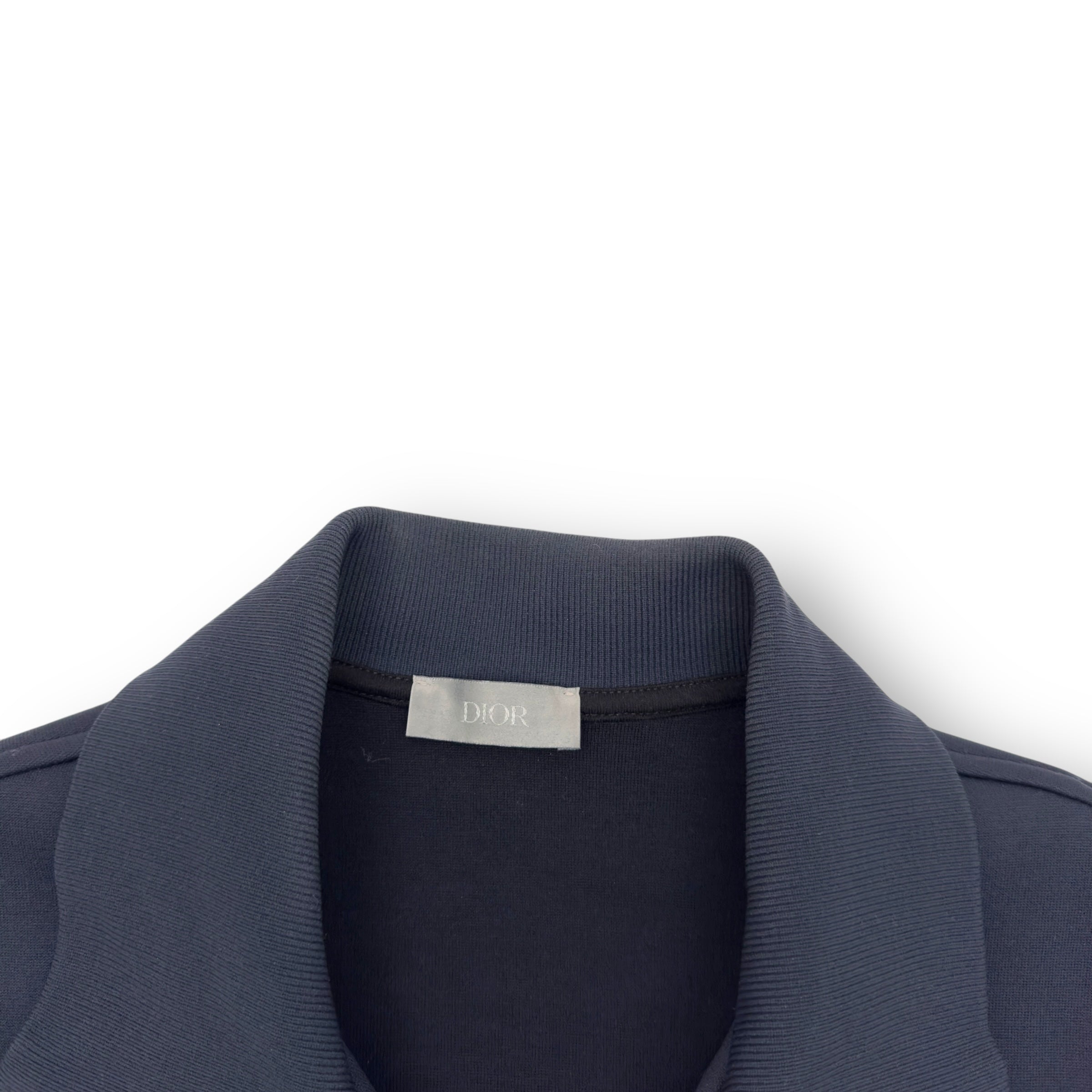 DIOR TECHNICAL FABRIC TRACK JACKET NAVY M