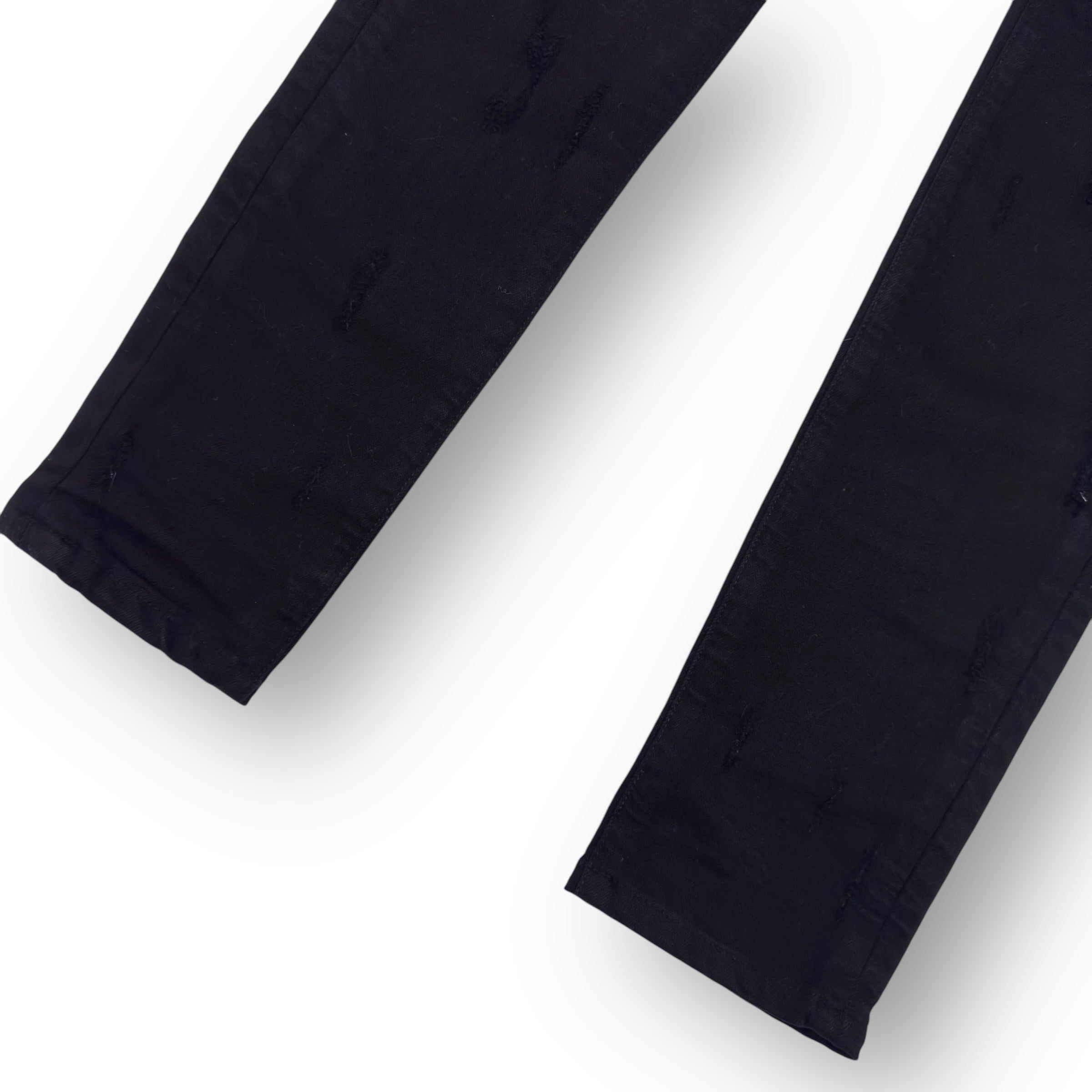 AMIRI MX1 SKINNY FIT LEATHER PATCH DENIM JEANS BLACK W32