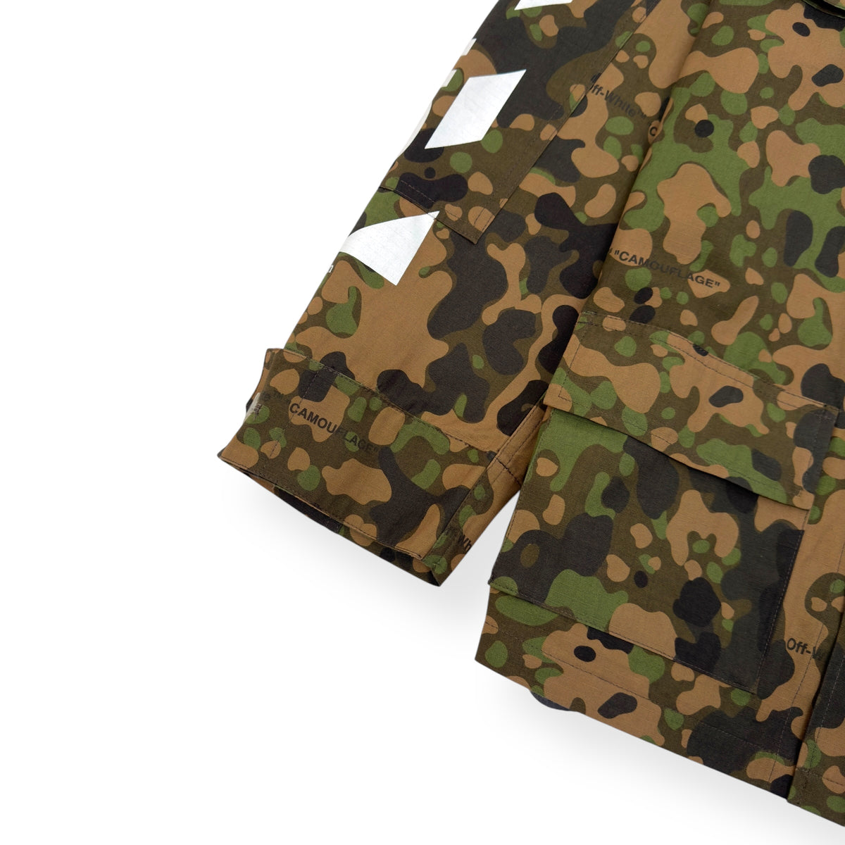 OFF-WHITE OVERSIZED CAMO FIELD JACKET GREEN XS