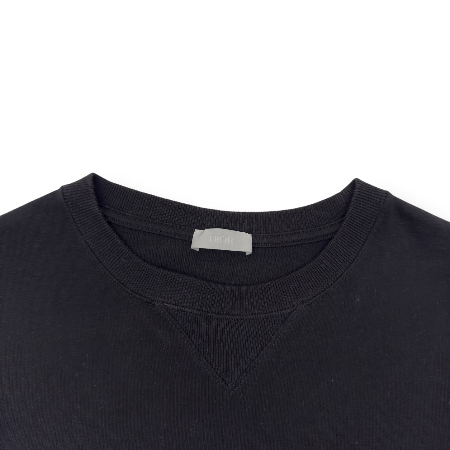 DIOR X KENNY FW21 CROSSOVER ALPHABET KNITTED T-SHIRT BLACK M