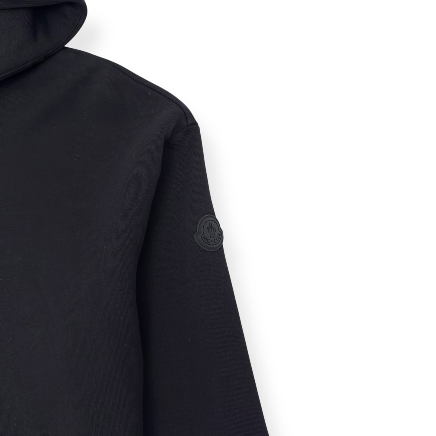MONCLER LOGO-PRINT HOODIE BLACK M
