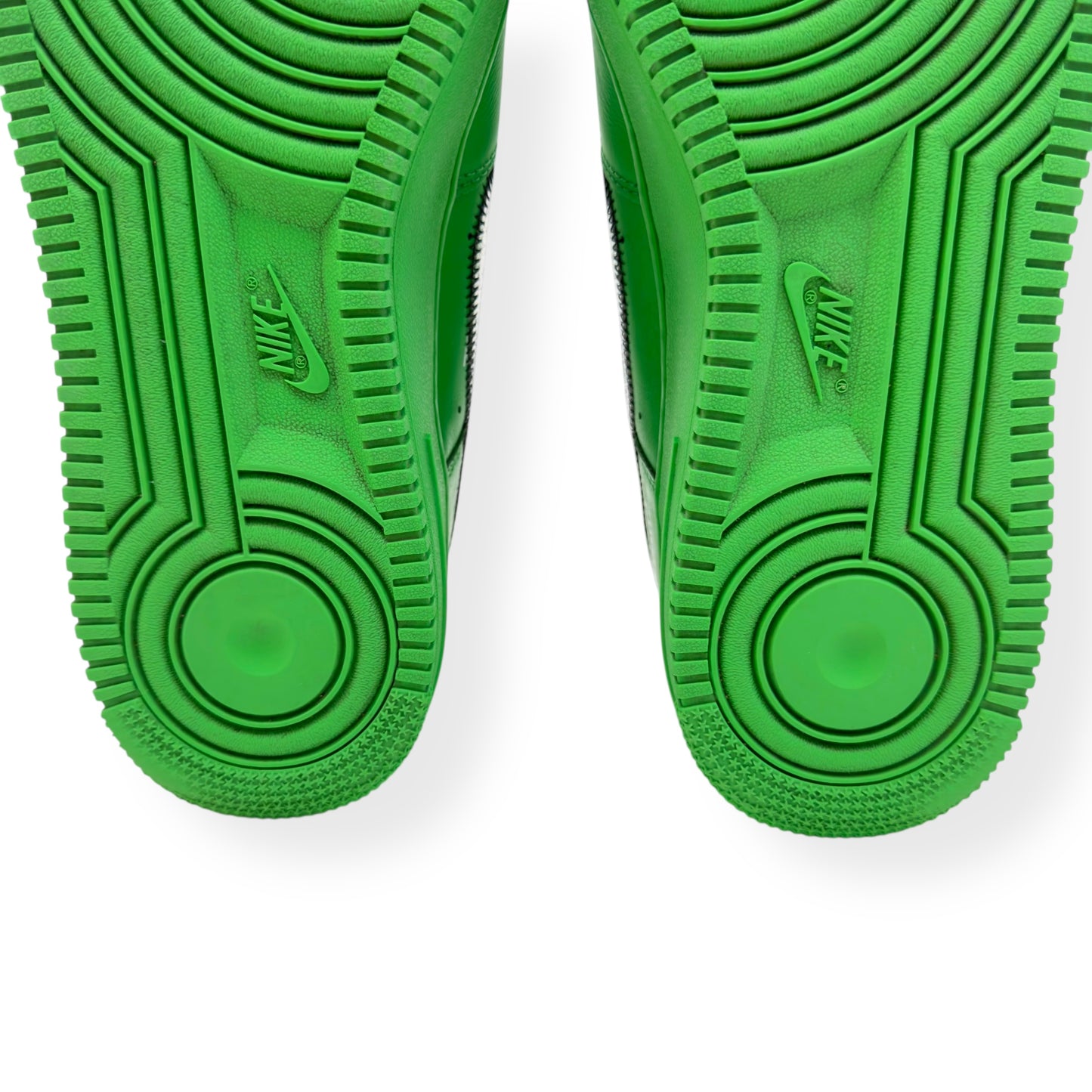 NIKE AIRFORCE 1 X OFF-WHITE LOW TOP SNEAKER BROOKLYN GREEN UK11