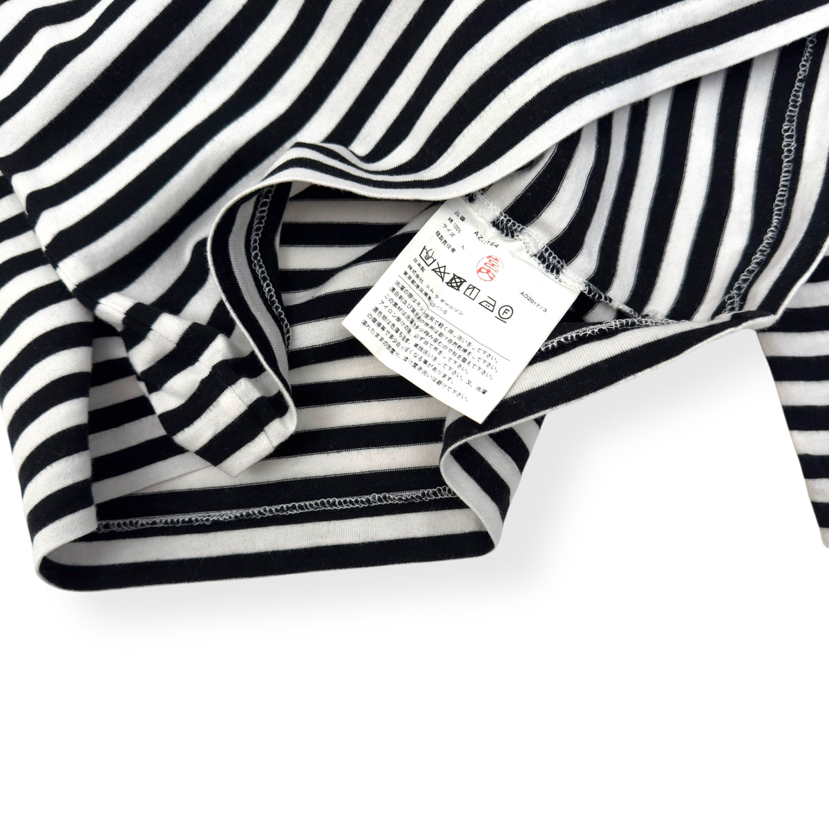 CDG PLAY LONG SLEEVE T-SHIRT BLACK / WHITE L