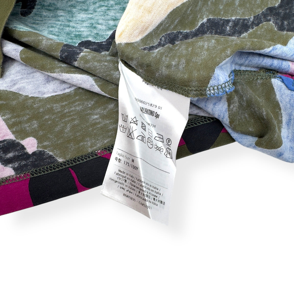 VALENTINO CAMOUFLAGE T-SHIRT MULTICOLOURED M